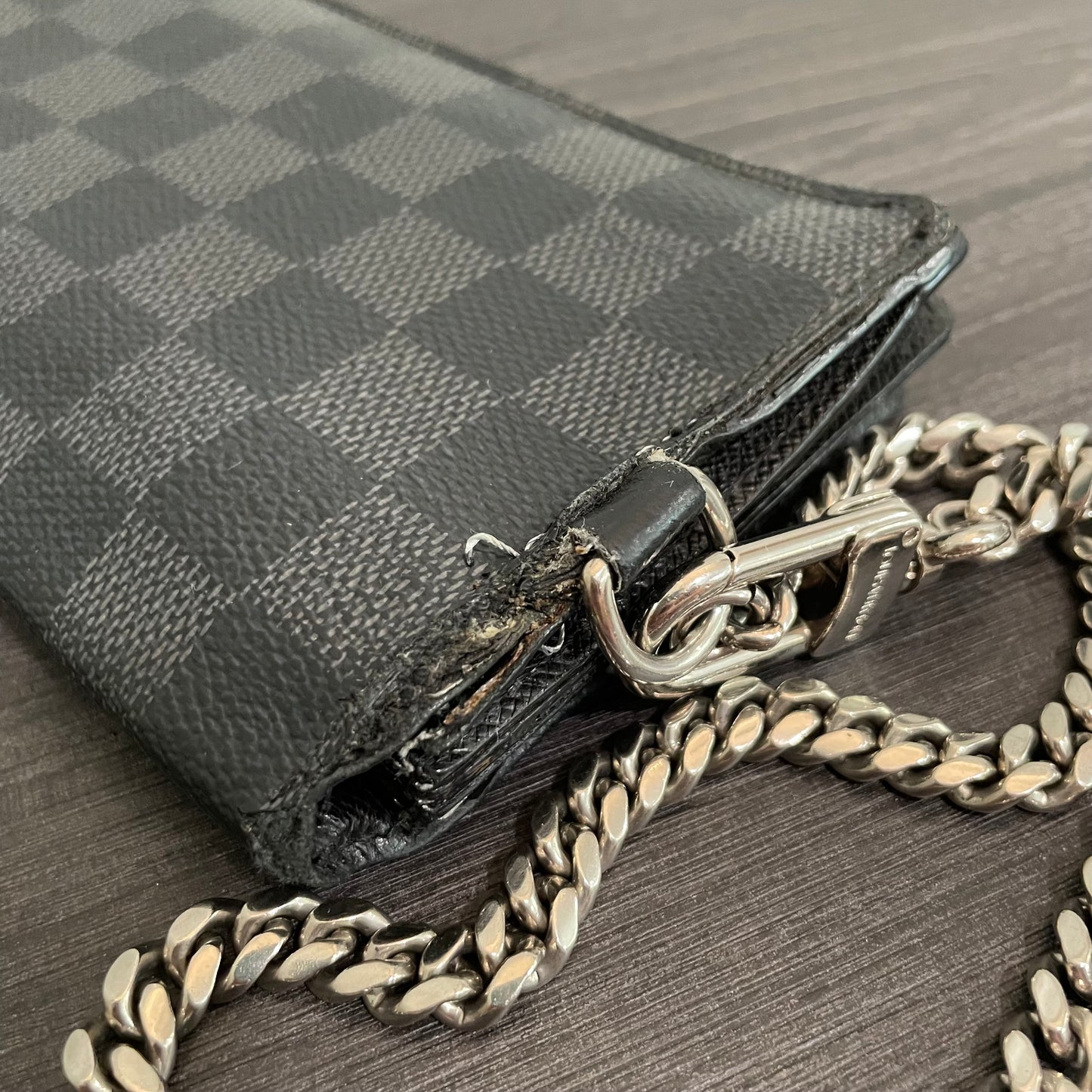 SOLD! Louis Vuitton Damier Graphite Wallet & Gucci Leather Wallet