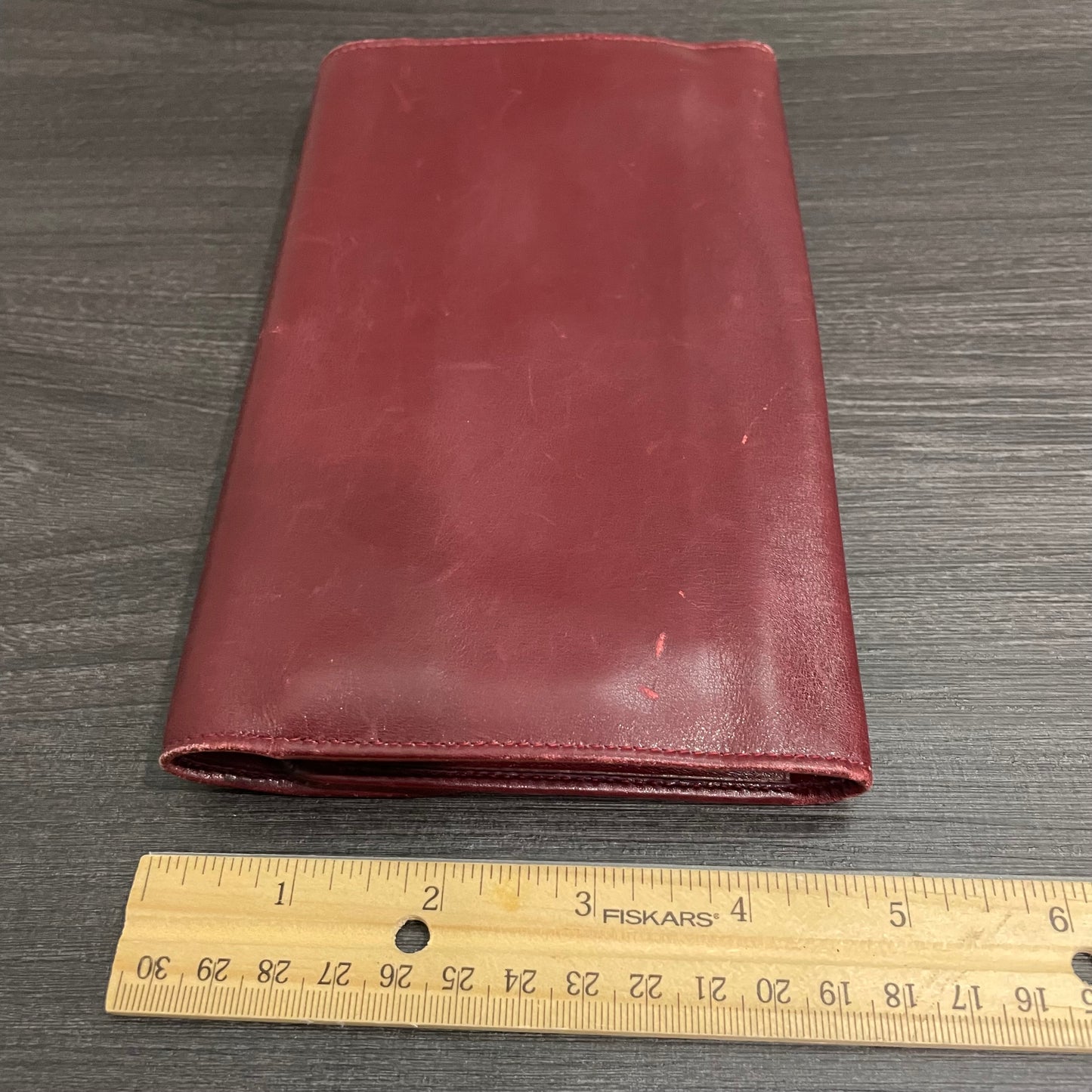 CELINE Red Leather Large Wallet