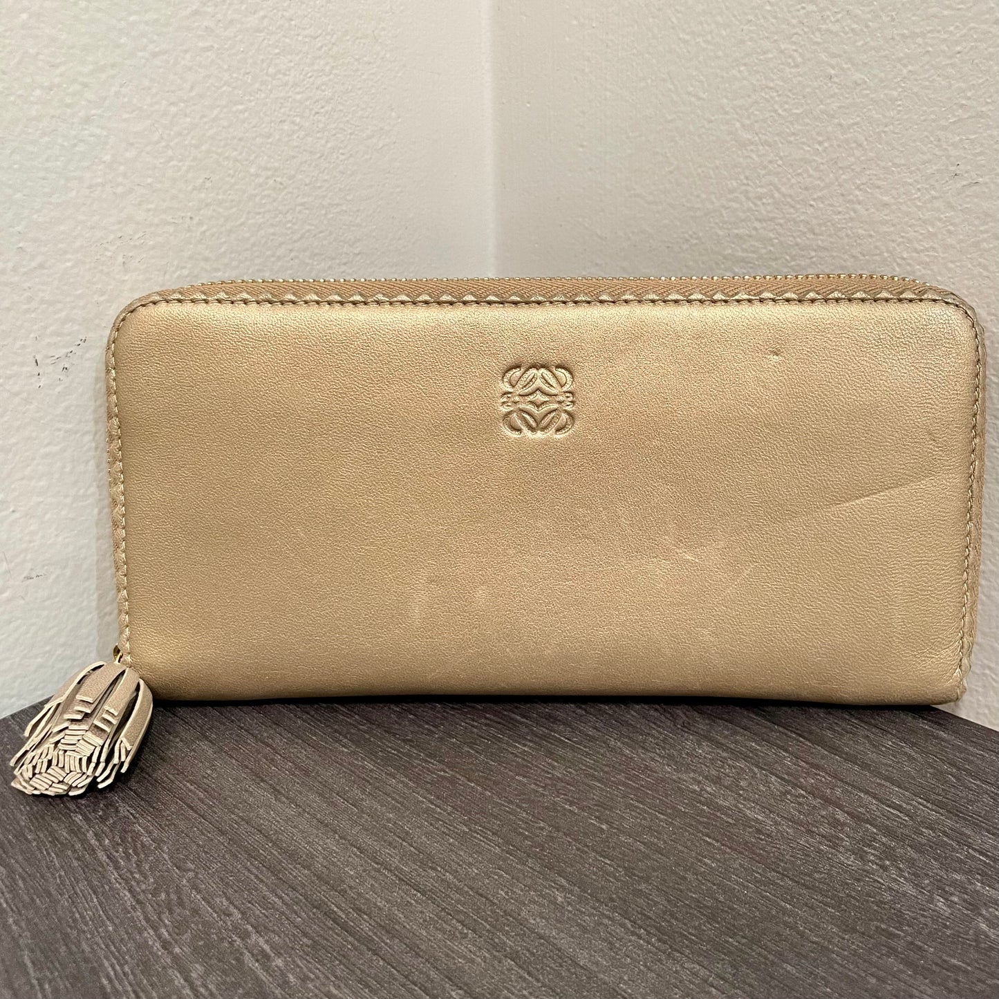 LOEWE Metallic Leather Long Zippy Wallet