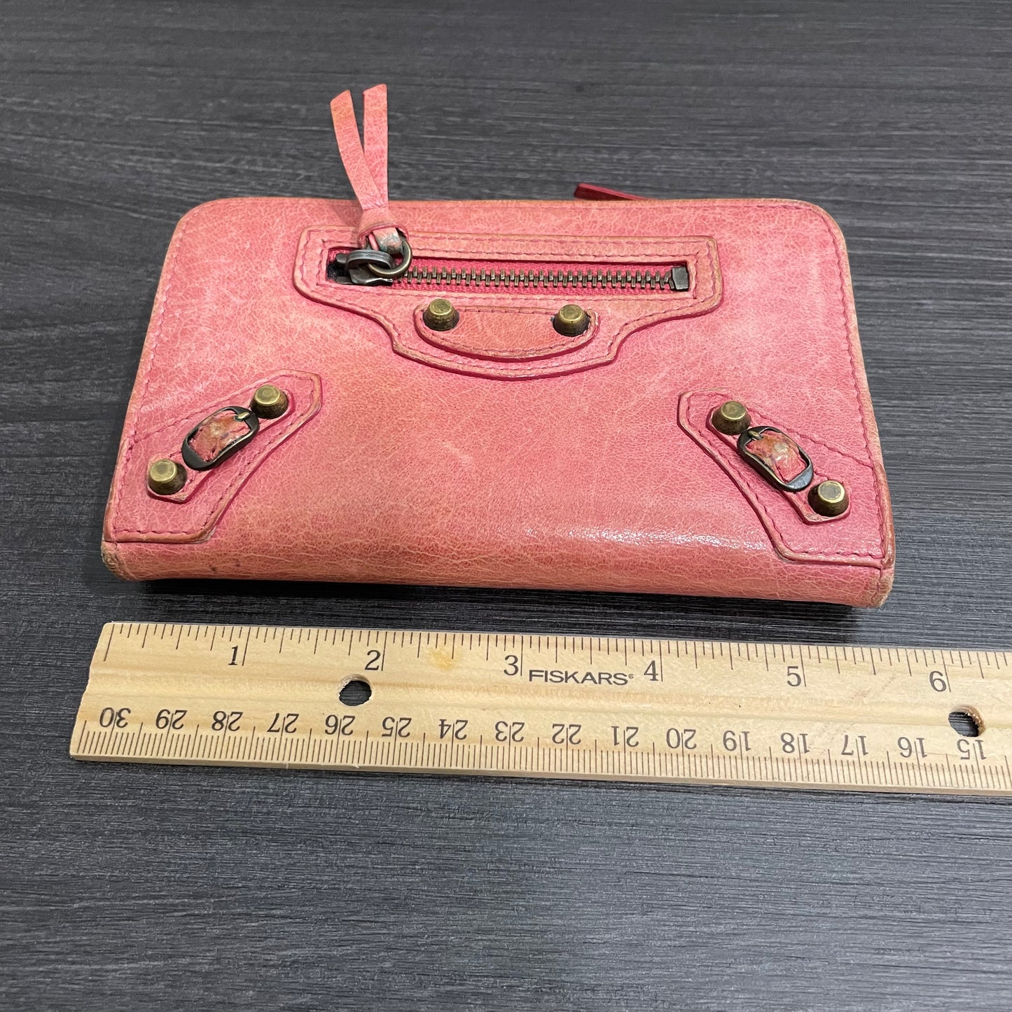 BALENCIAGA Coral Leather Wallet