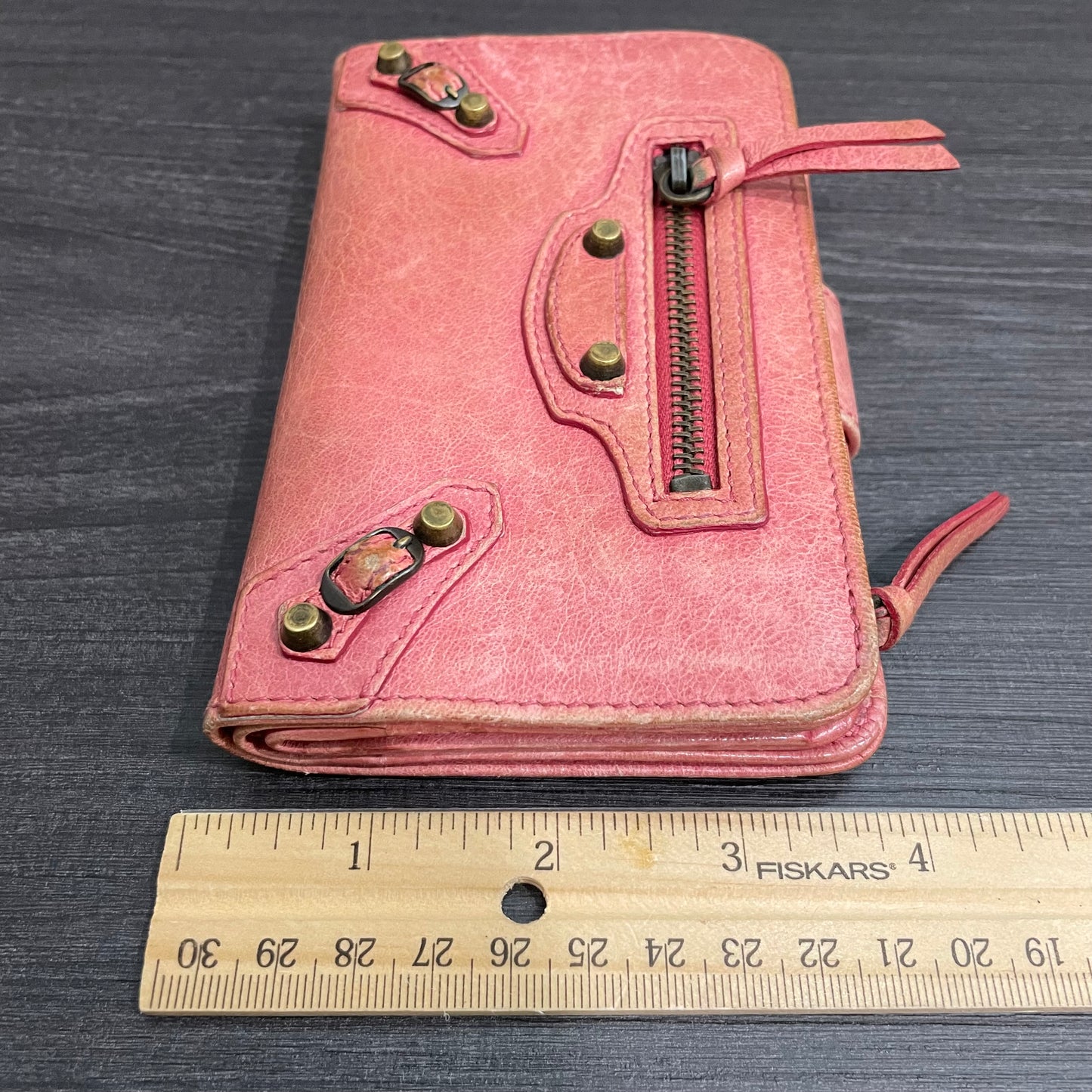 BALENCIAGA Coral Leather Wallet