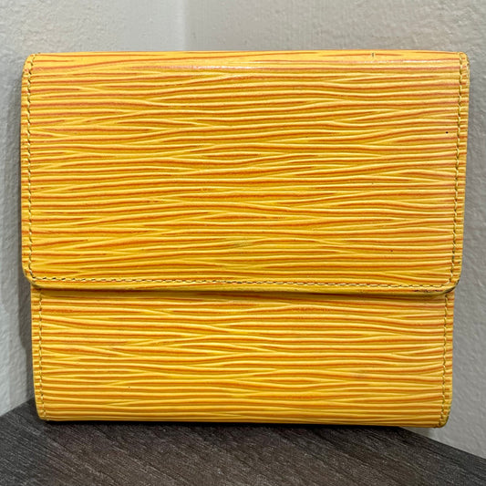 LOUIS VUITTON Yellow Epi Leather Compact Wallet