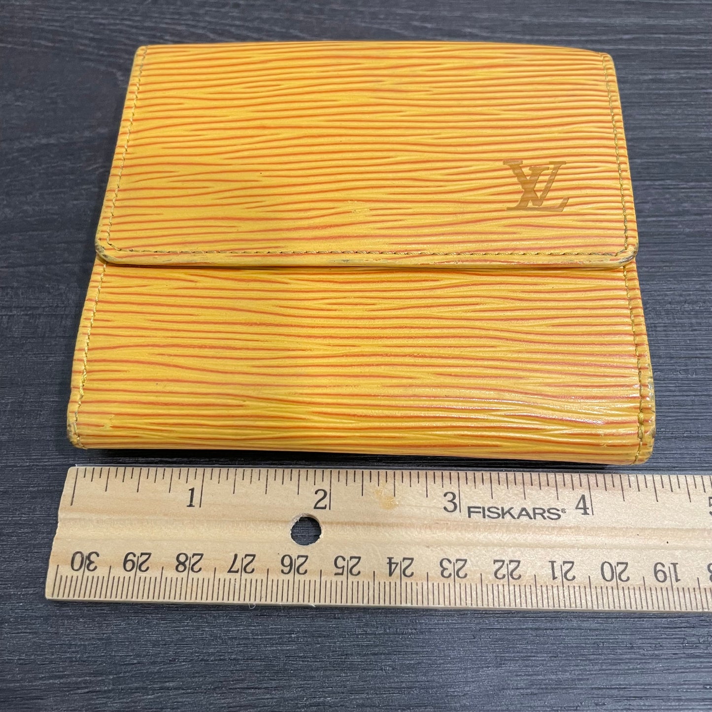 LOUIS VUITTON Yellow Epi Leather Compact Wallet