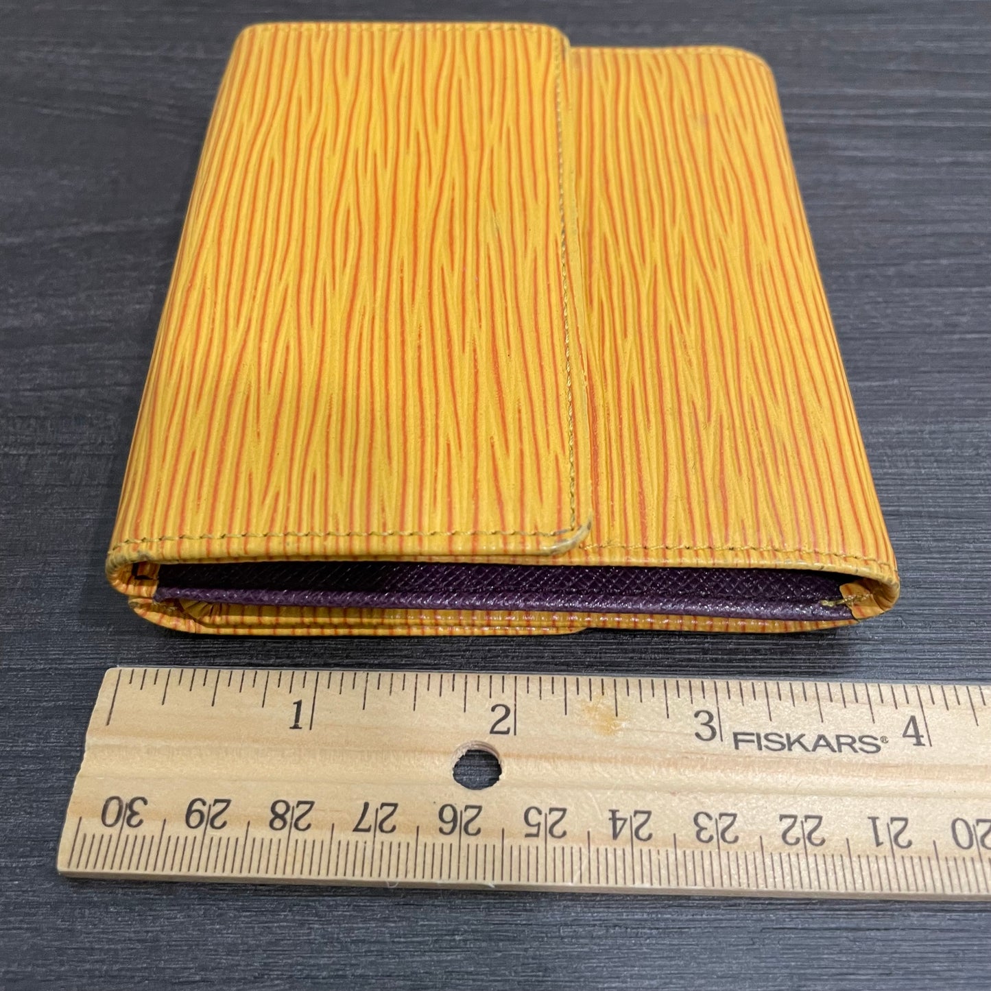 LOUIS VUITTON Yellow Epi Leather Compact Wallet