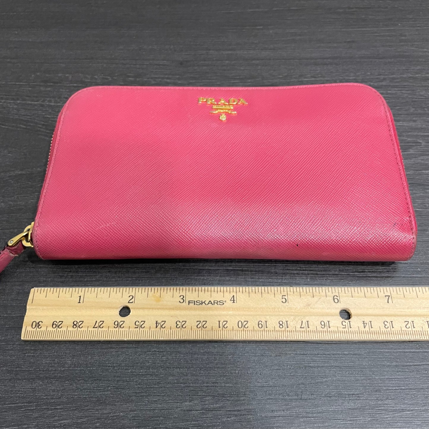 PRADA Pink Leather Zippy Wallet