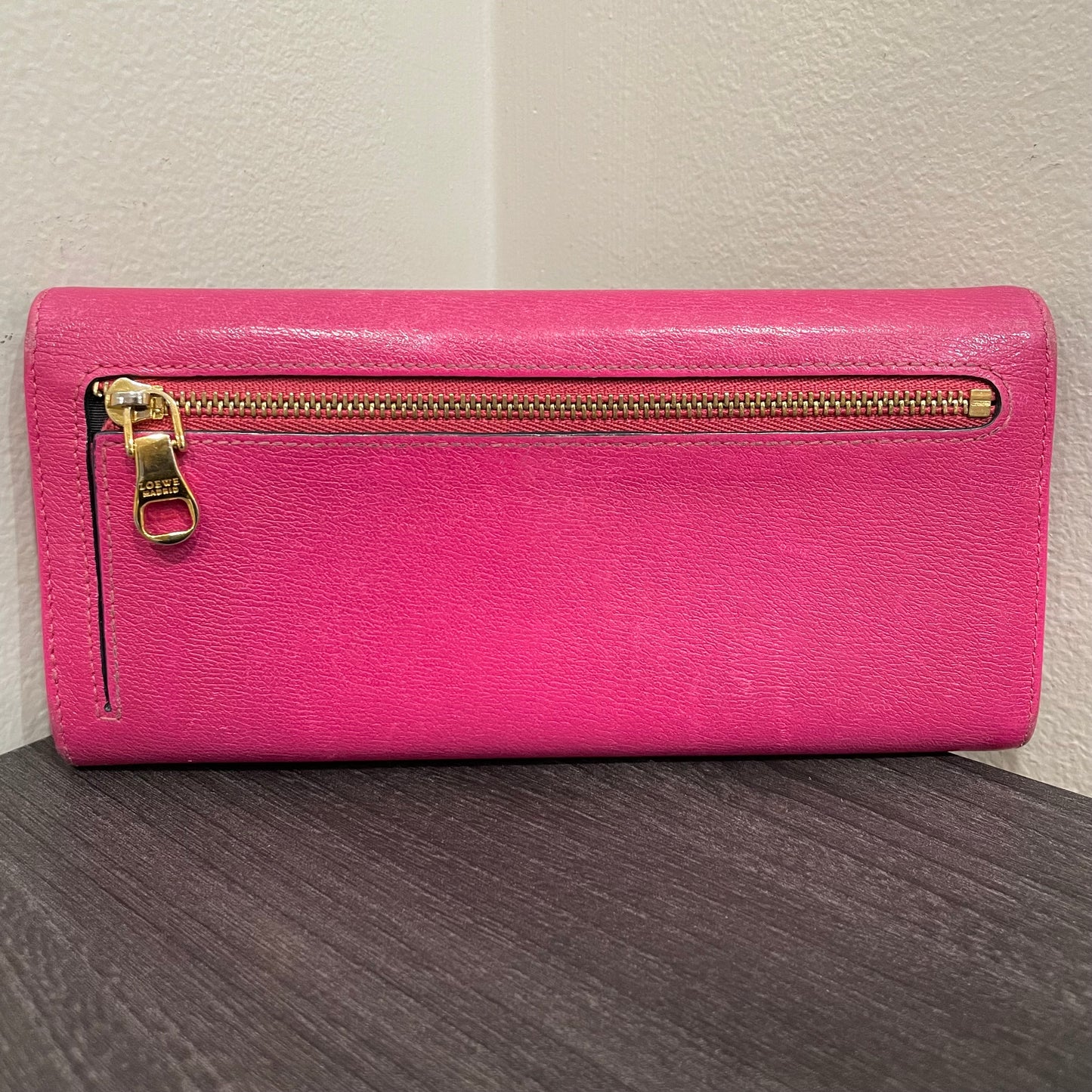 LOEWE Pink Leather Long Wallet