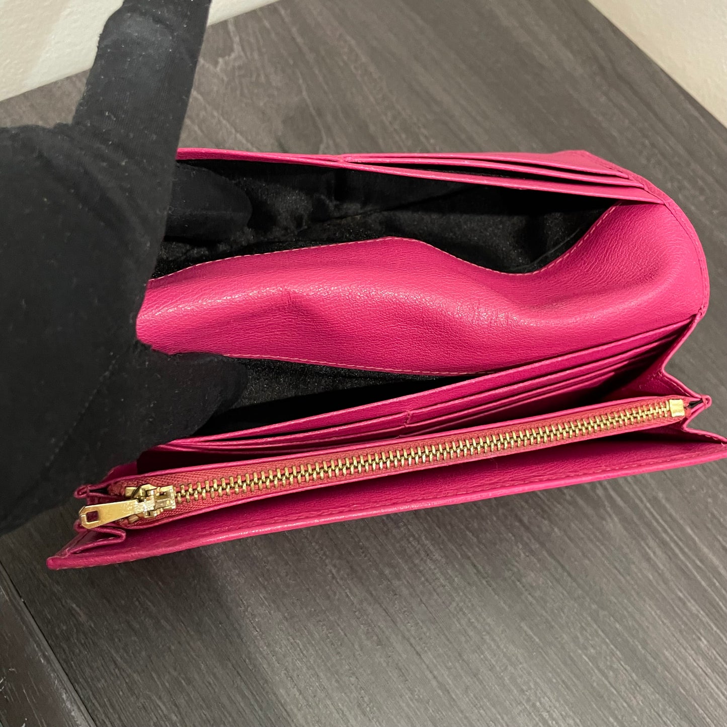 LOEWE Pink Leather Long Wallet