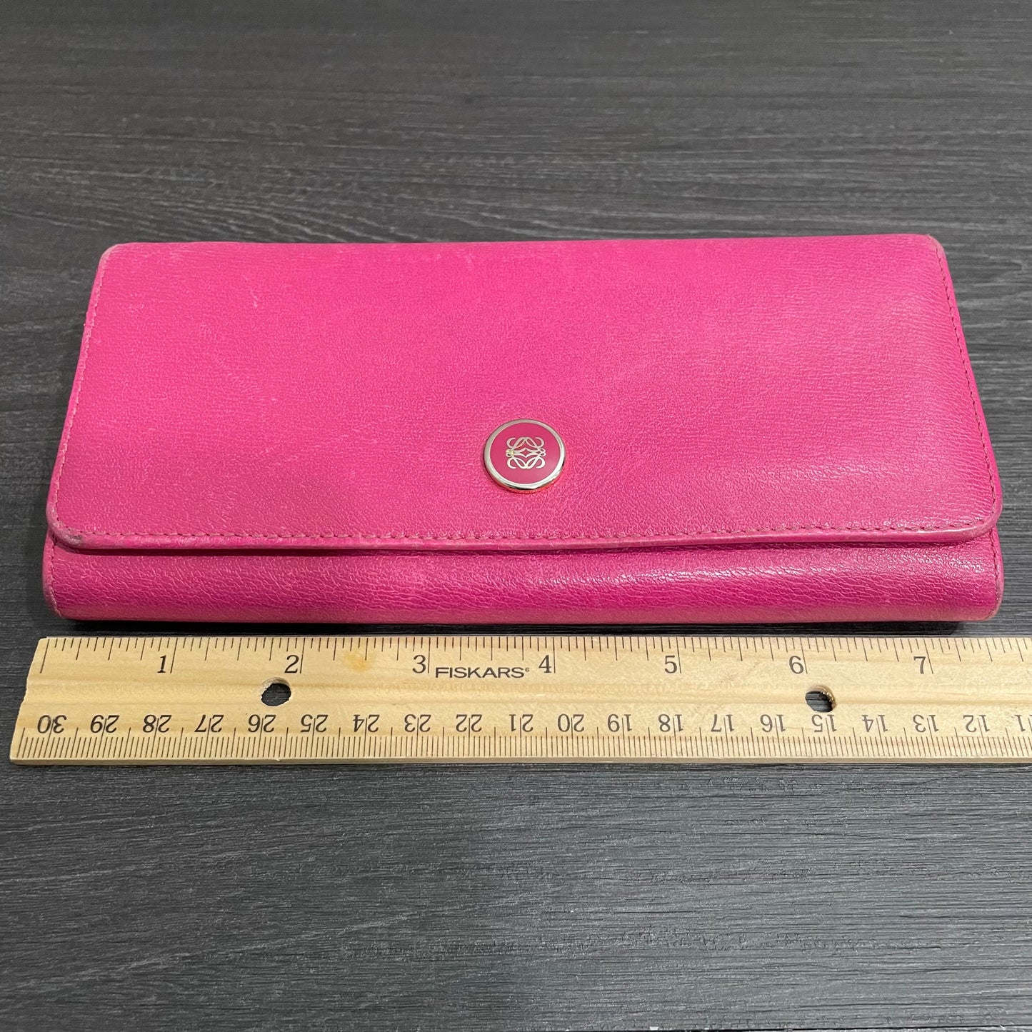 LOEWE Pink Leather Long Wallet