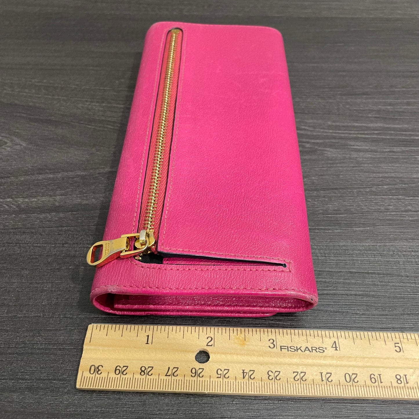 LOEWE Pink Leather Long Wallet