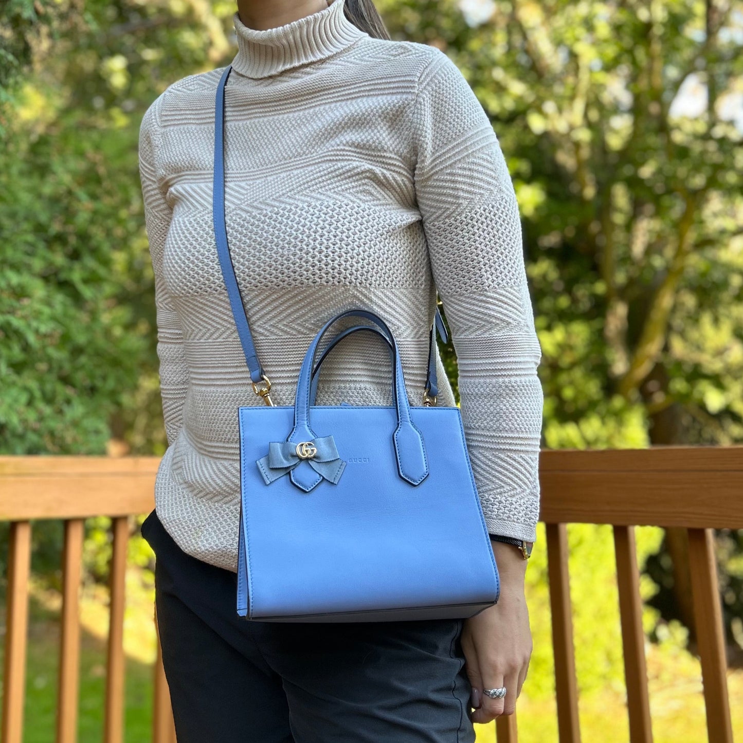 GUCCI Small GG Ribbon Tote EXCLUSIVELY RARE