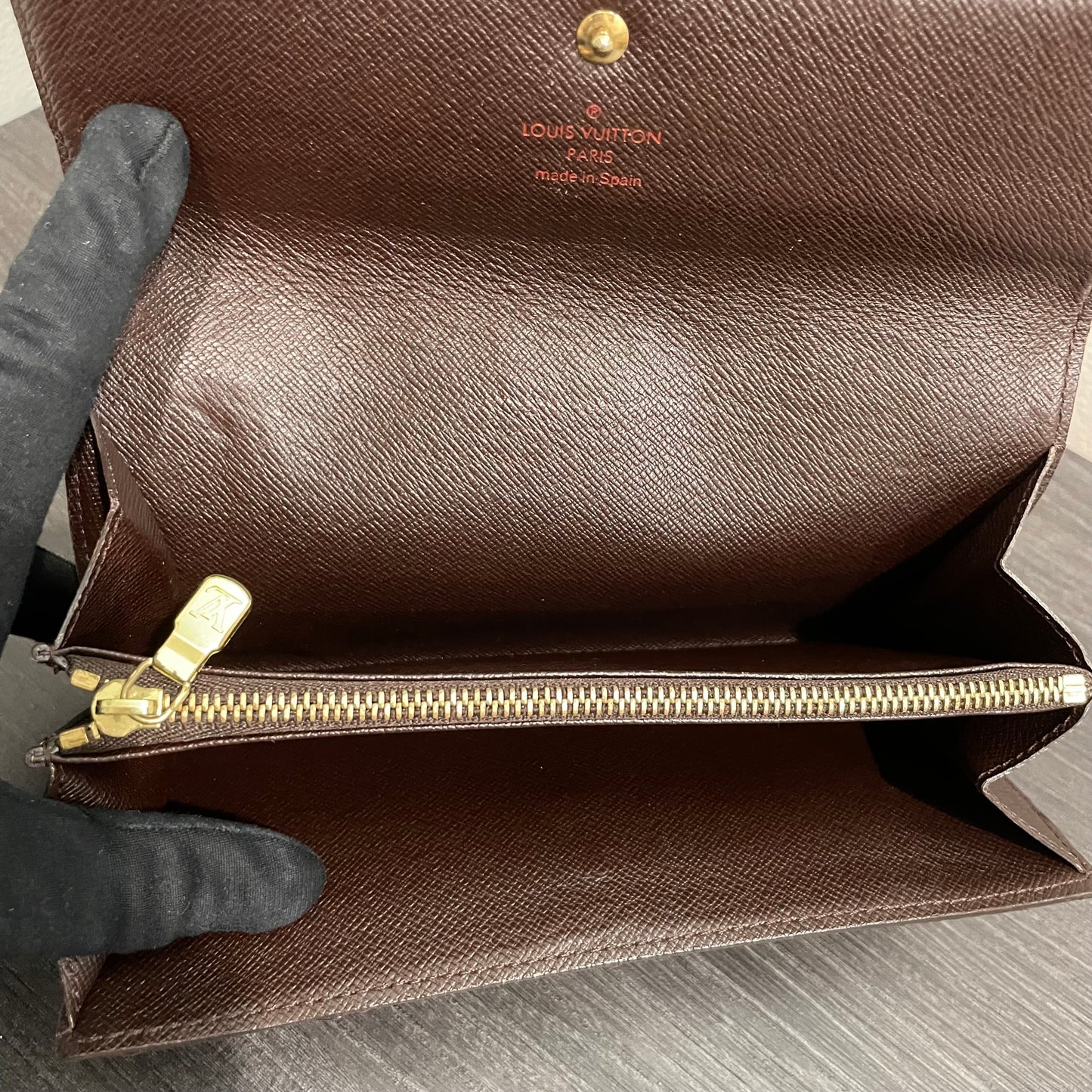 LOUIS VUITTON Damier Ebene Long Wallet