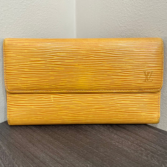 LOUIS VUITTON Yellow Epi Leather Long Wallet
