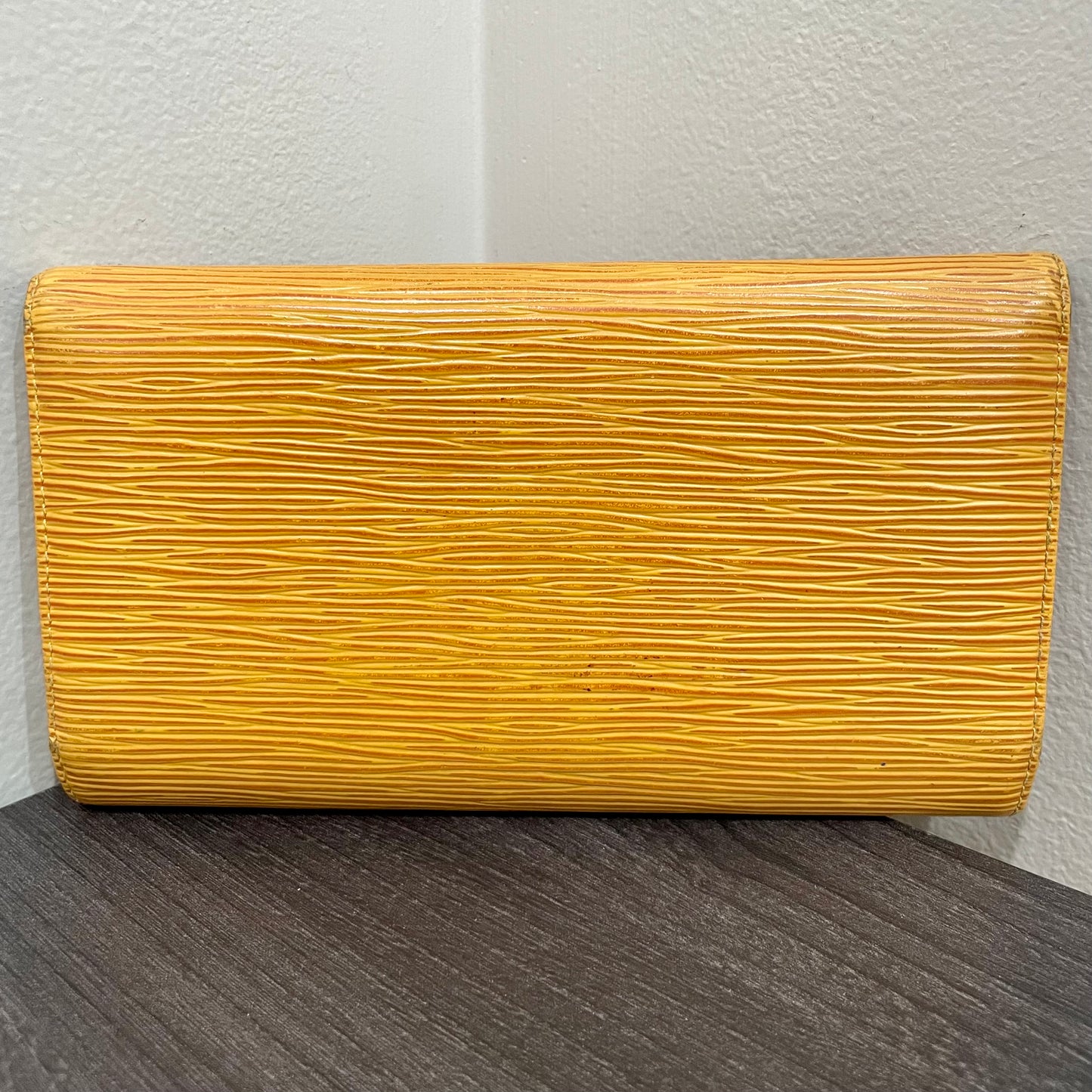 LOUIS VUITTON Yellow Epi Leather Long Wallet
