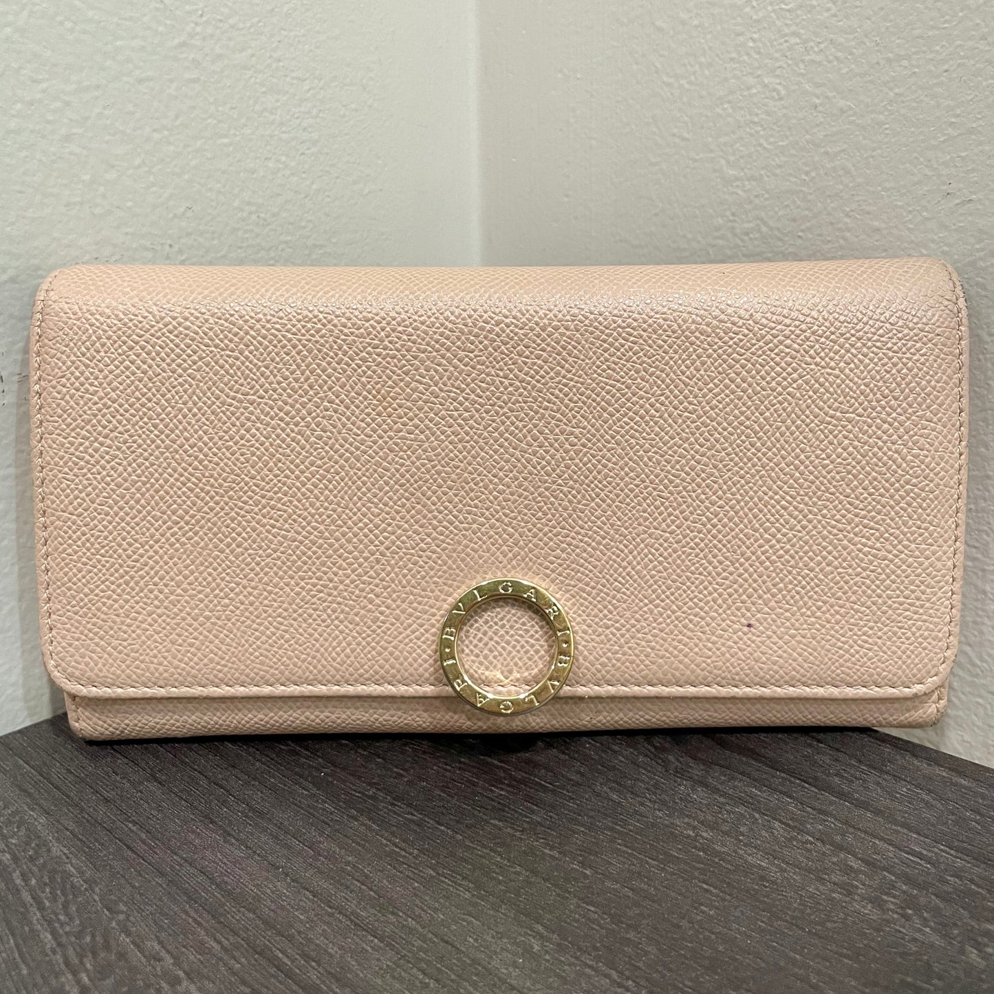 #151 BVLGARI Leather Long Wallet