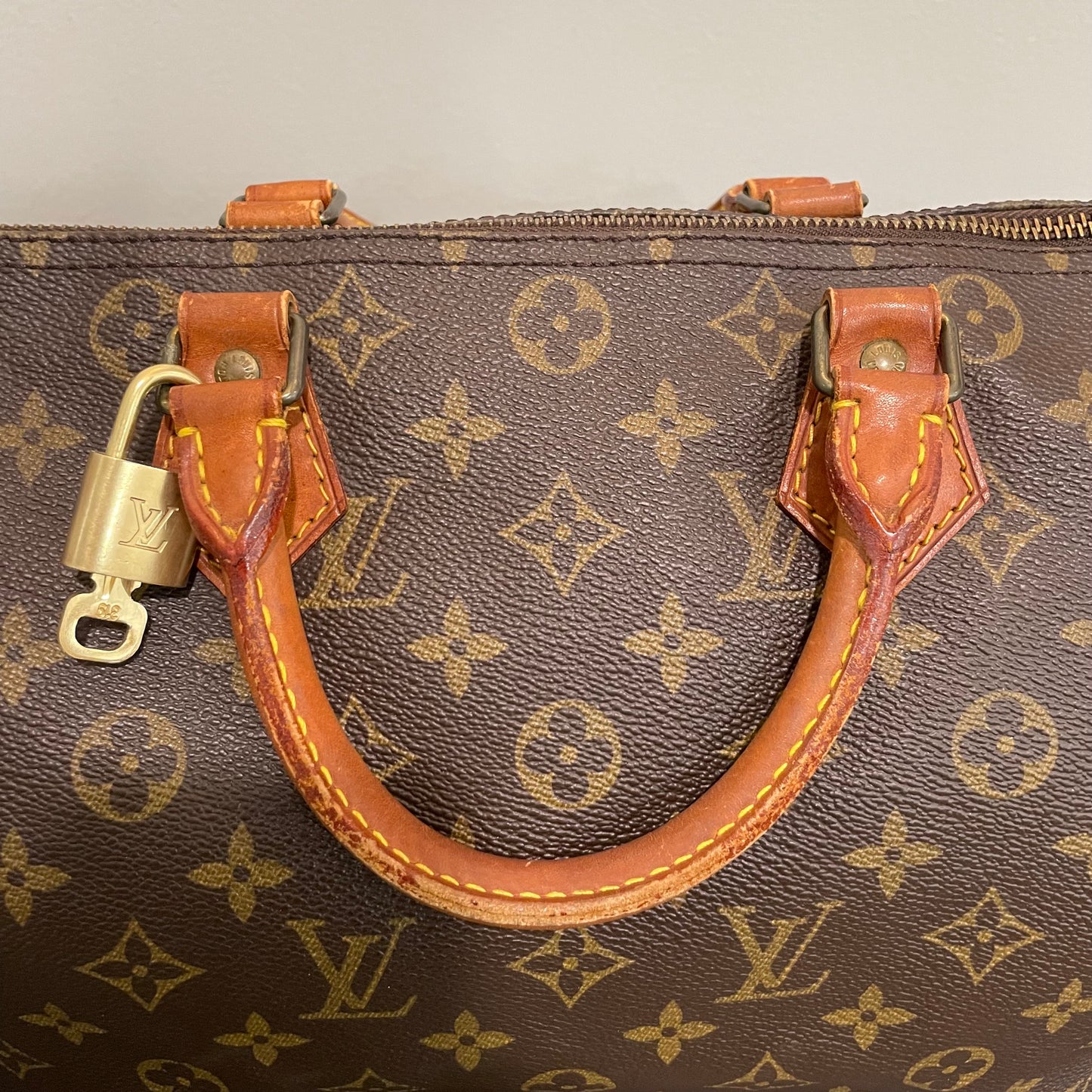 SOLD! Louis Vuitton Monogram Speedy 30 with Lock & Key