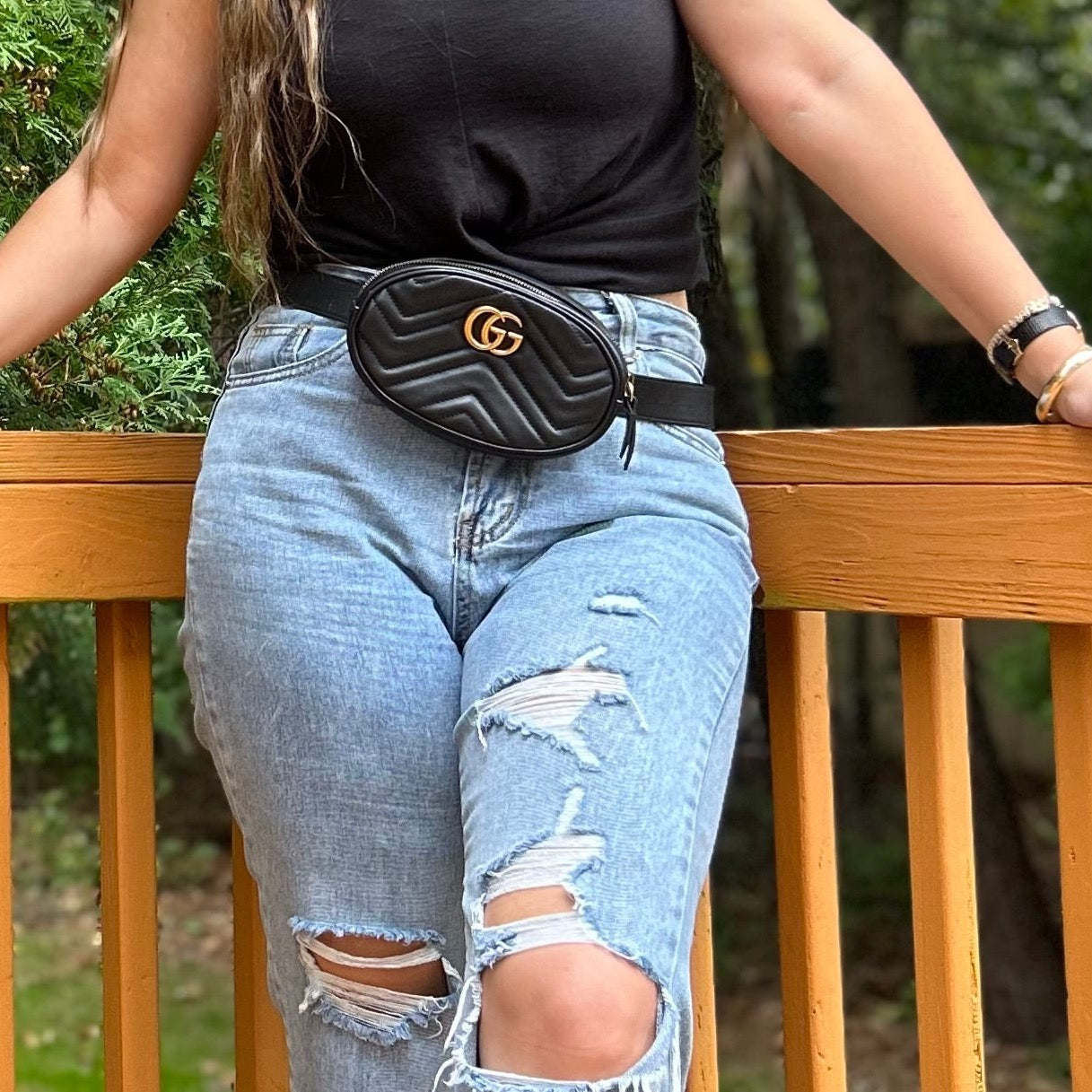 GUCCI Marmont Matelasse Belt Bag
