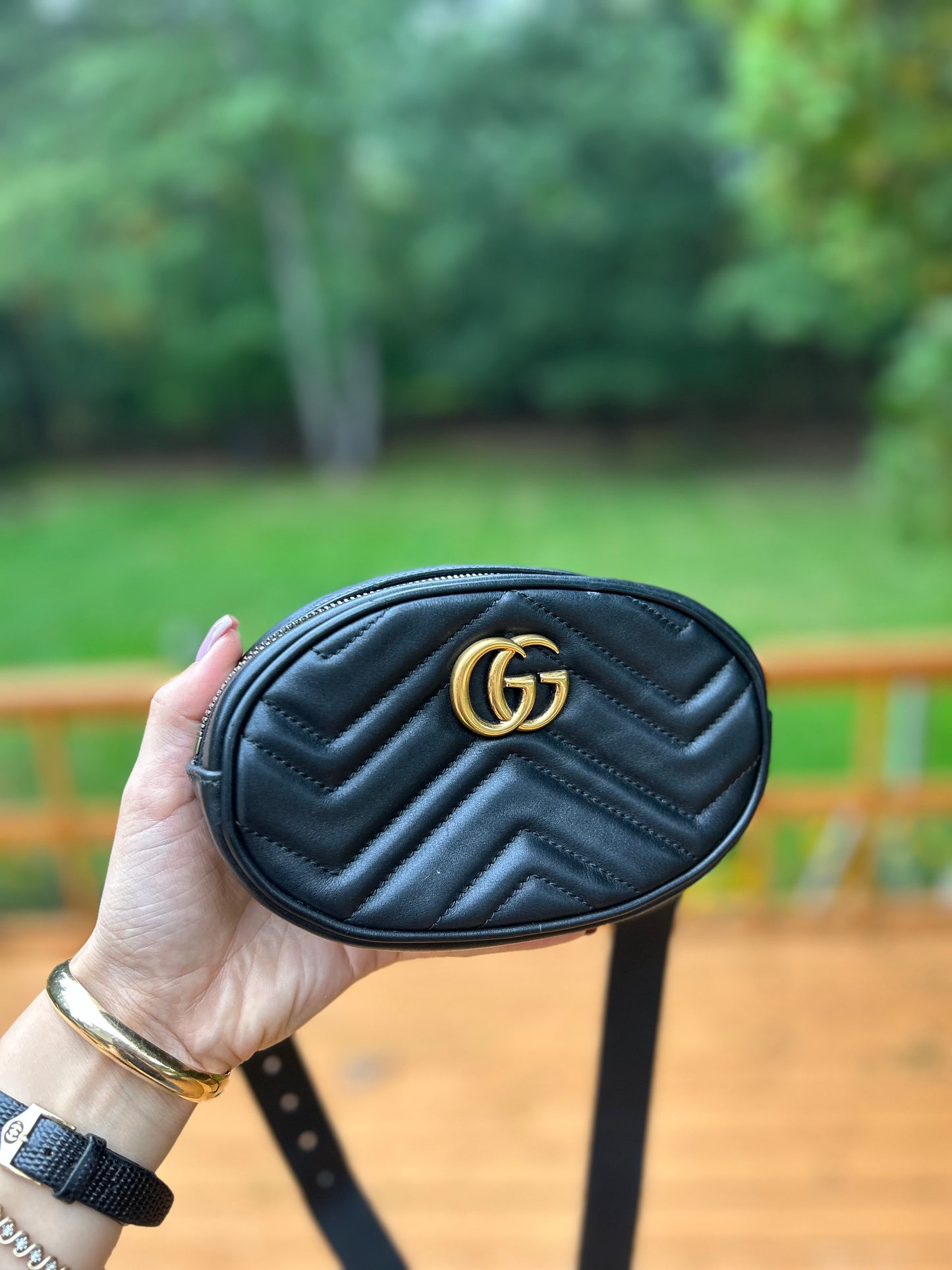 GUCCI Marmont Matelasse Belt Bag