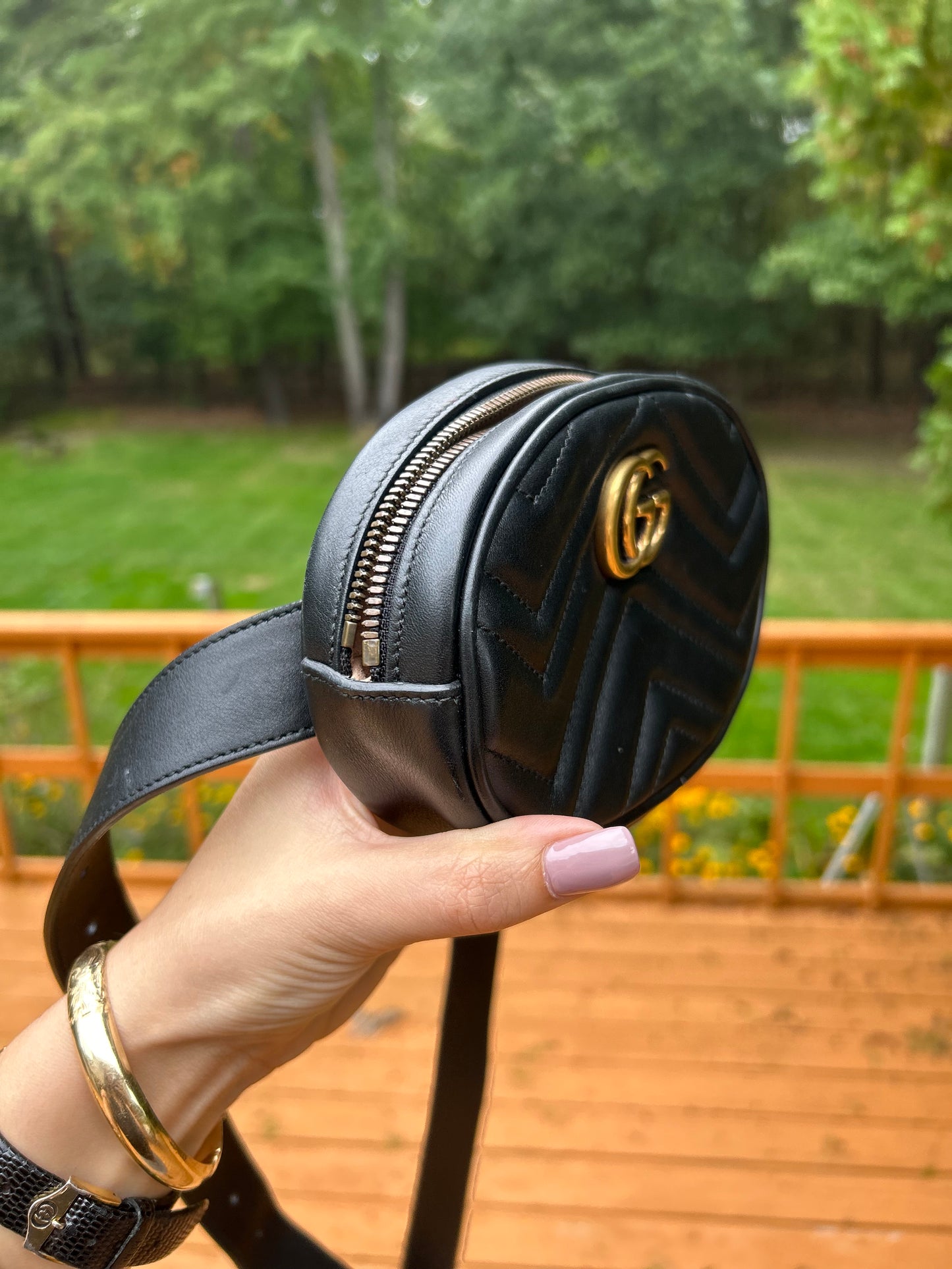 GUCCI Marmont Matelasse Belt Bag