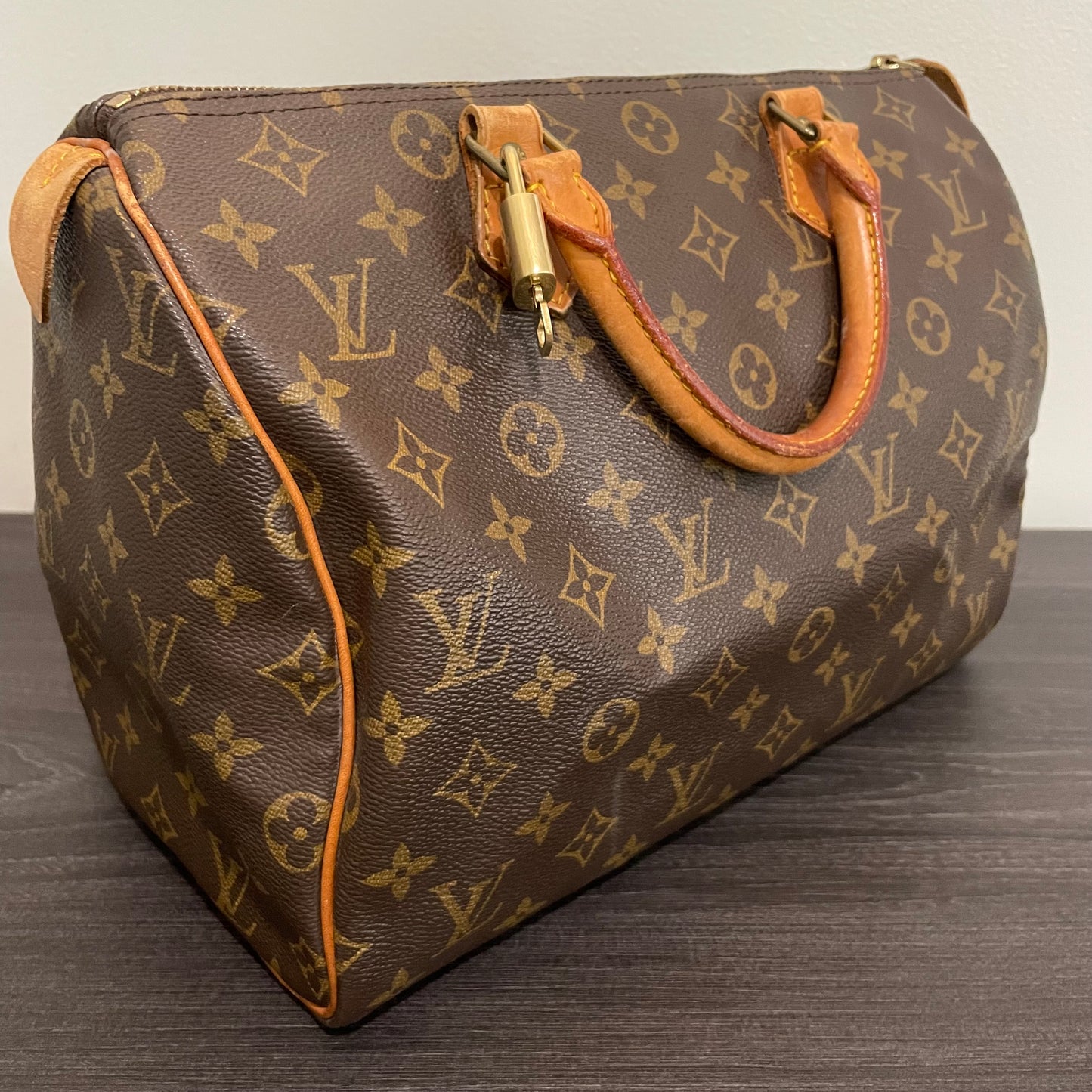 SOLD! Louis Vuitton Monogram Speedy 30 with Lock & Key