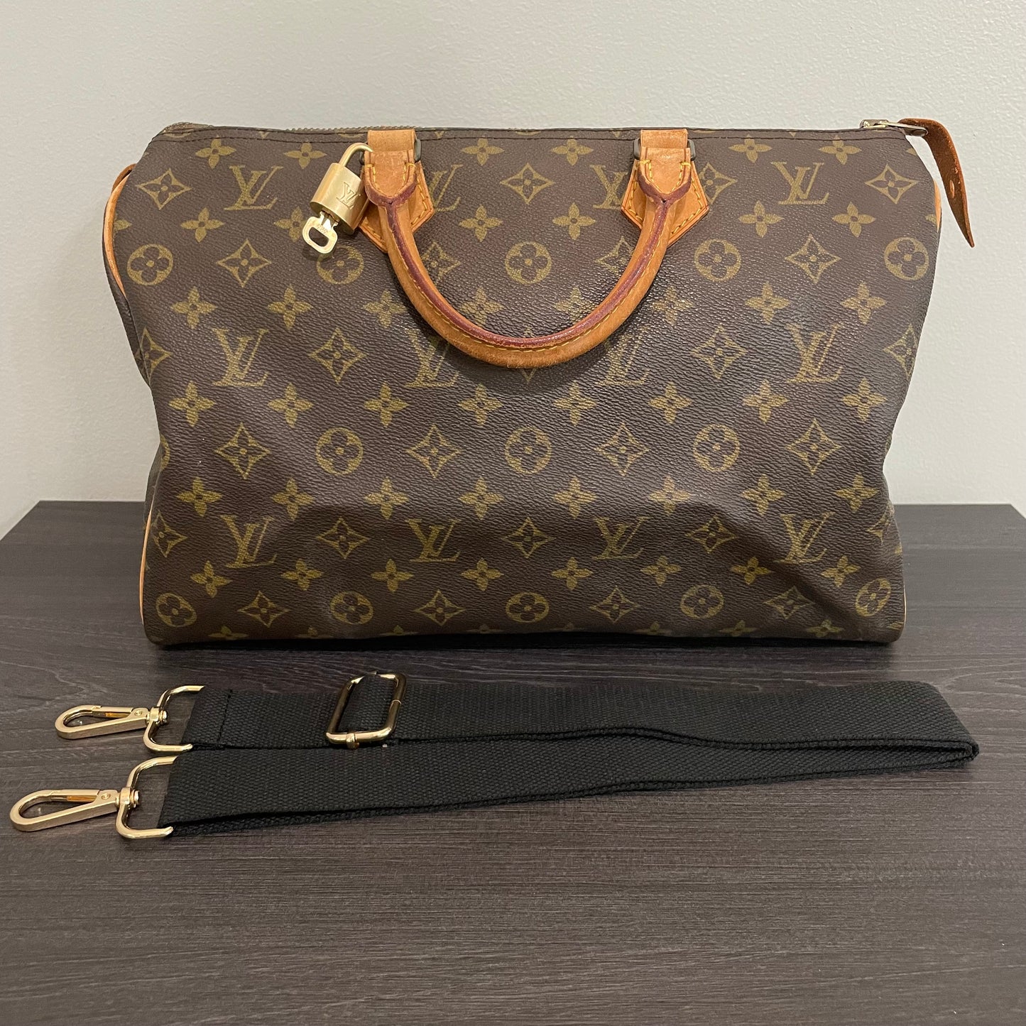 SOLD! Louis Vuitton Monogram Speedy 35 with Lock & Key
