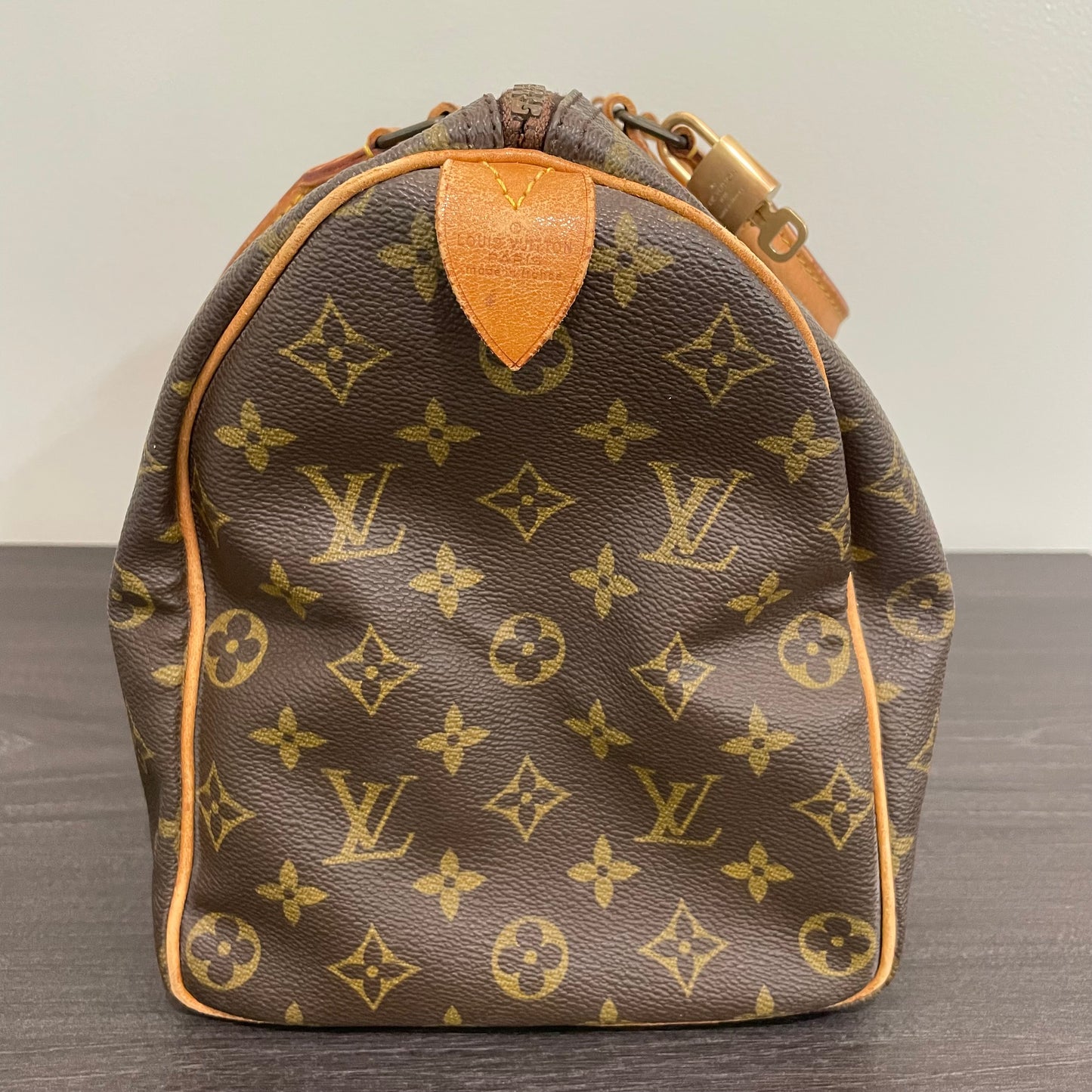 SOLD! Louis Vuitton Monogram Speedy 35 with Lock & Key