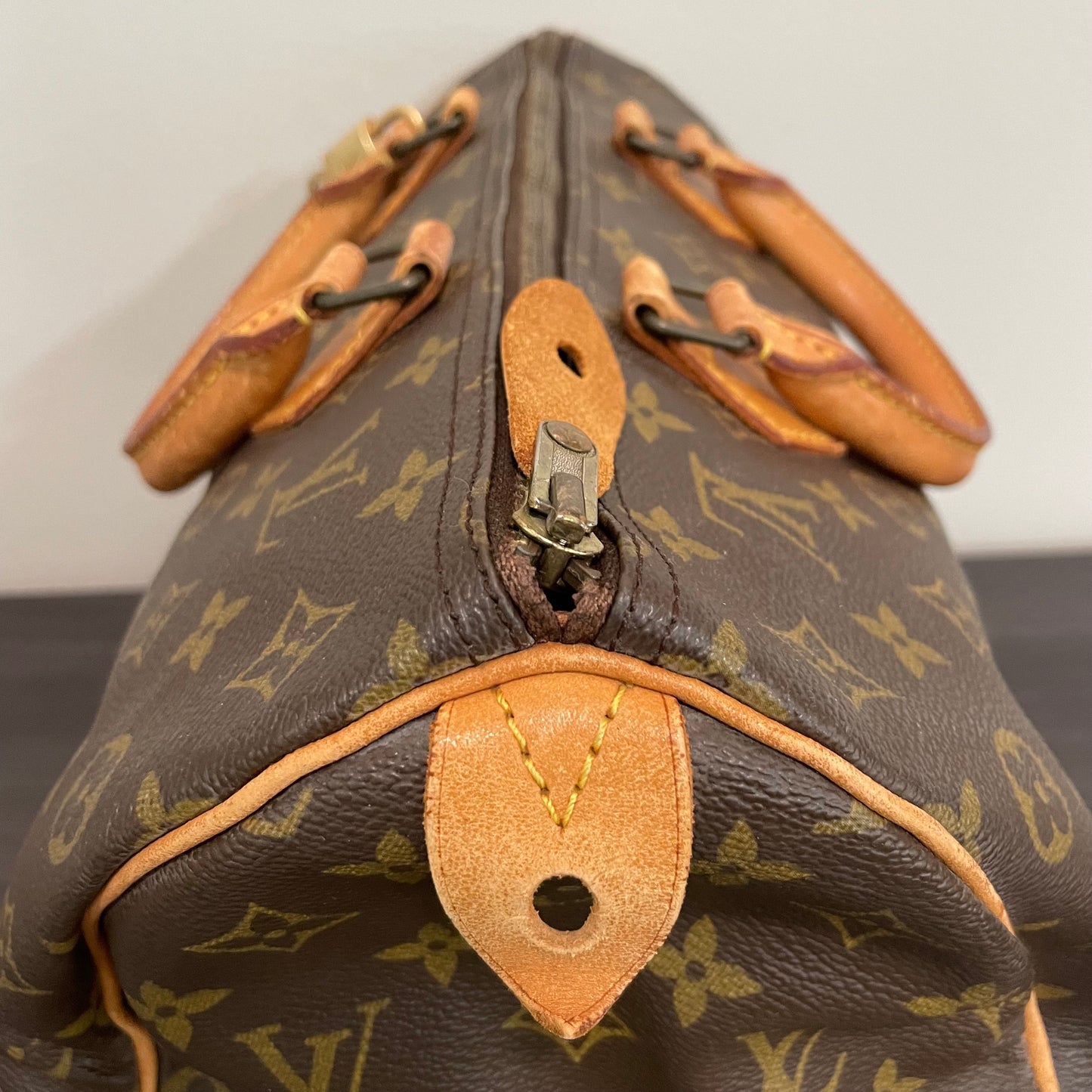 SOLD! Louis Vuitton Monogram Speedy 35 with Lock & Key
