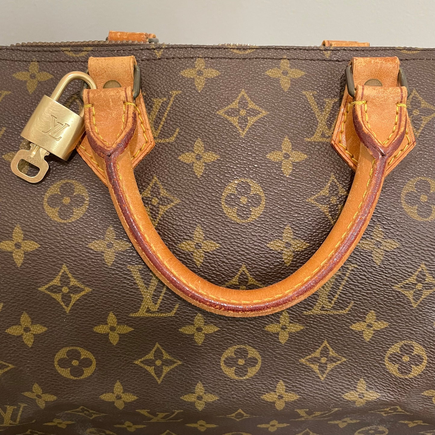 SOLD! Louis Vuitton Monogram Speedy 35 with Lock & Key