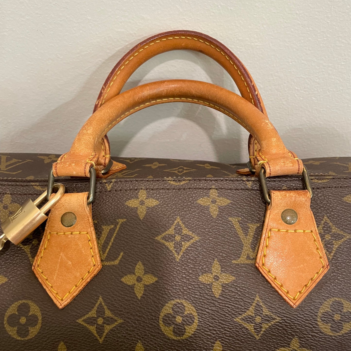 SOLD! Louis Vuitton Monogram Speedy 35 with Lock & Key