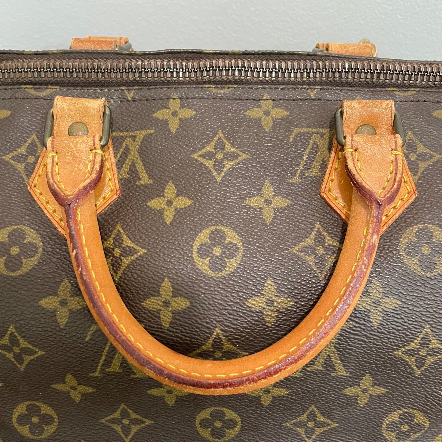 SOLD! Louis Vuitton Monogram Speedy 35 with Lock & Key
