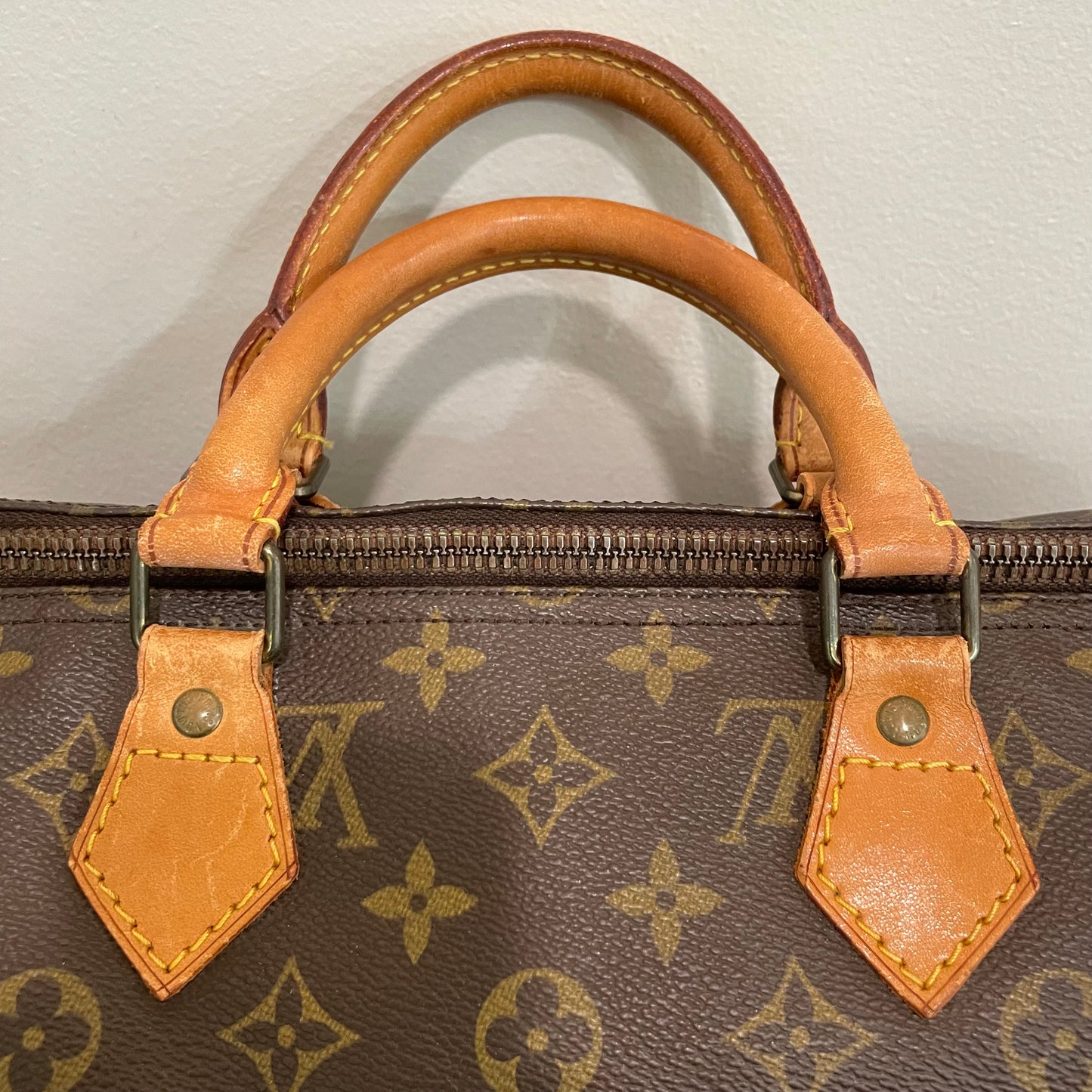 SOLD! Louis Vuitton Monogram Speedy 35 with Lock & Key