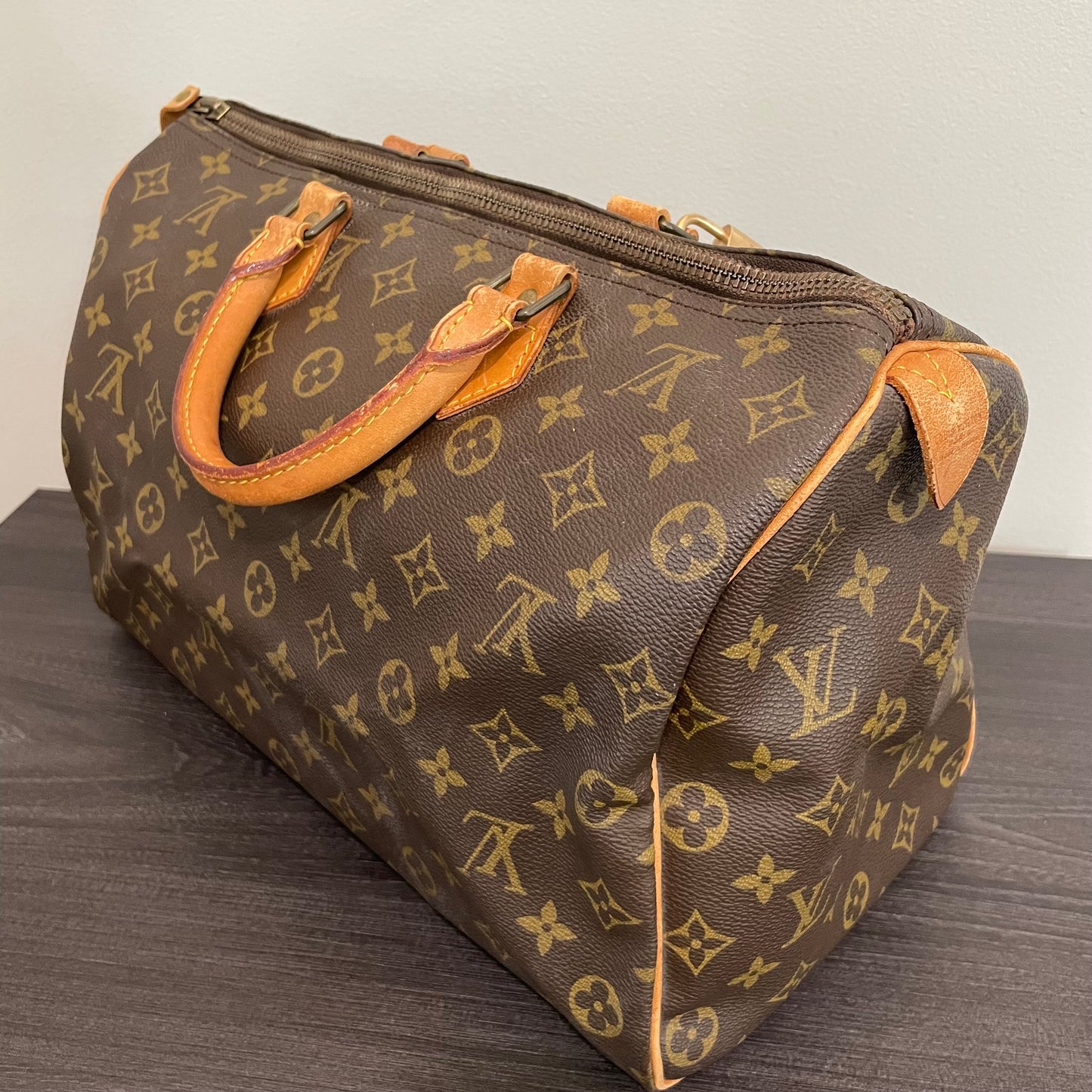 SOLD! Louis Vuitton Monogram Speedy 35 with Lock & Key