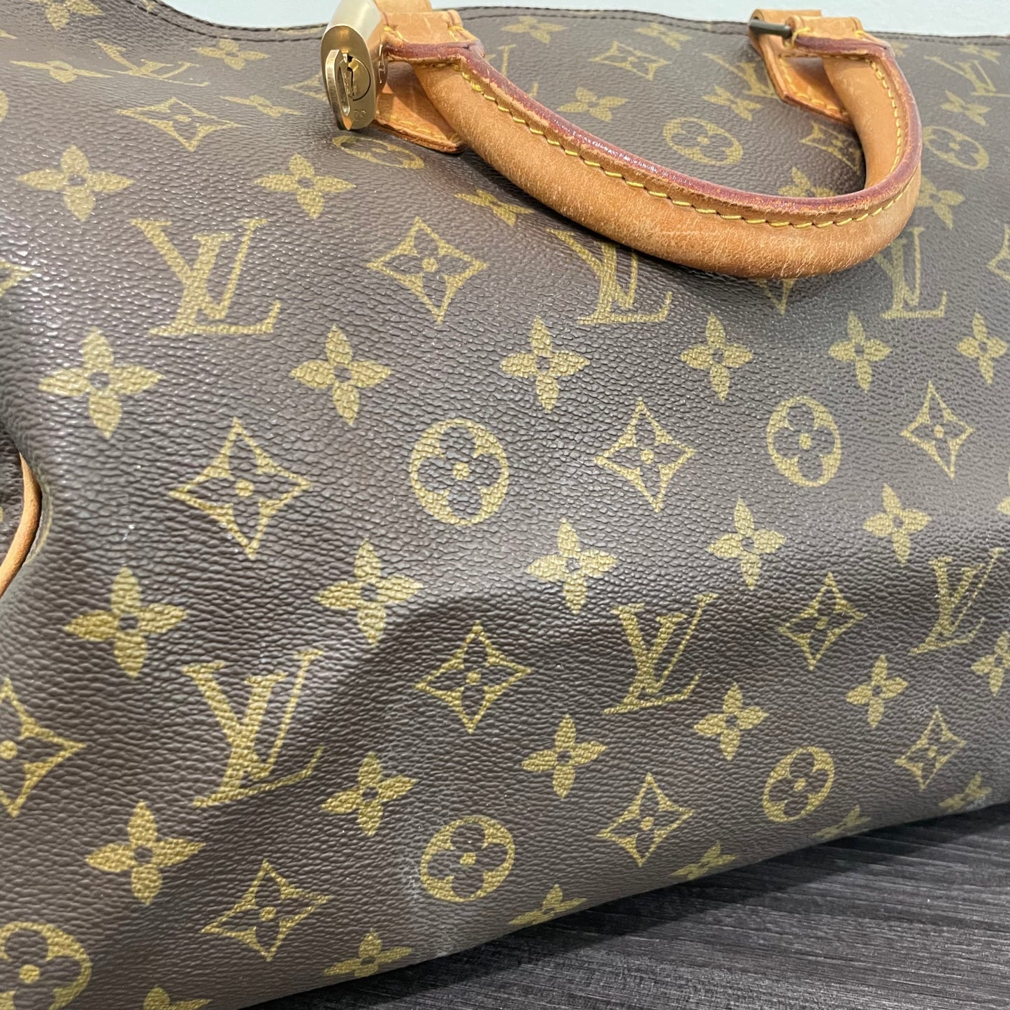 SOLD! Louis Vuitton Monogram Speedy 35 with Lock & Key