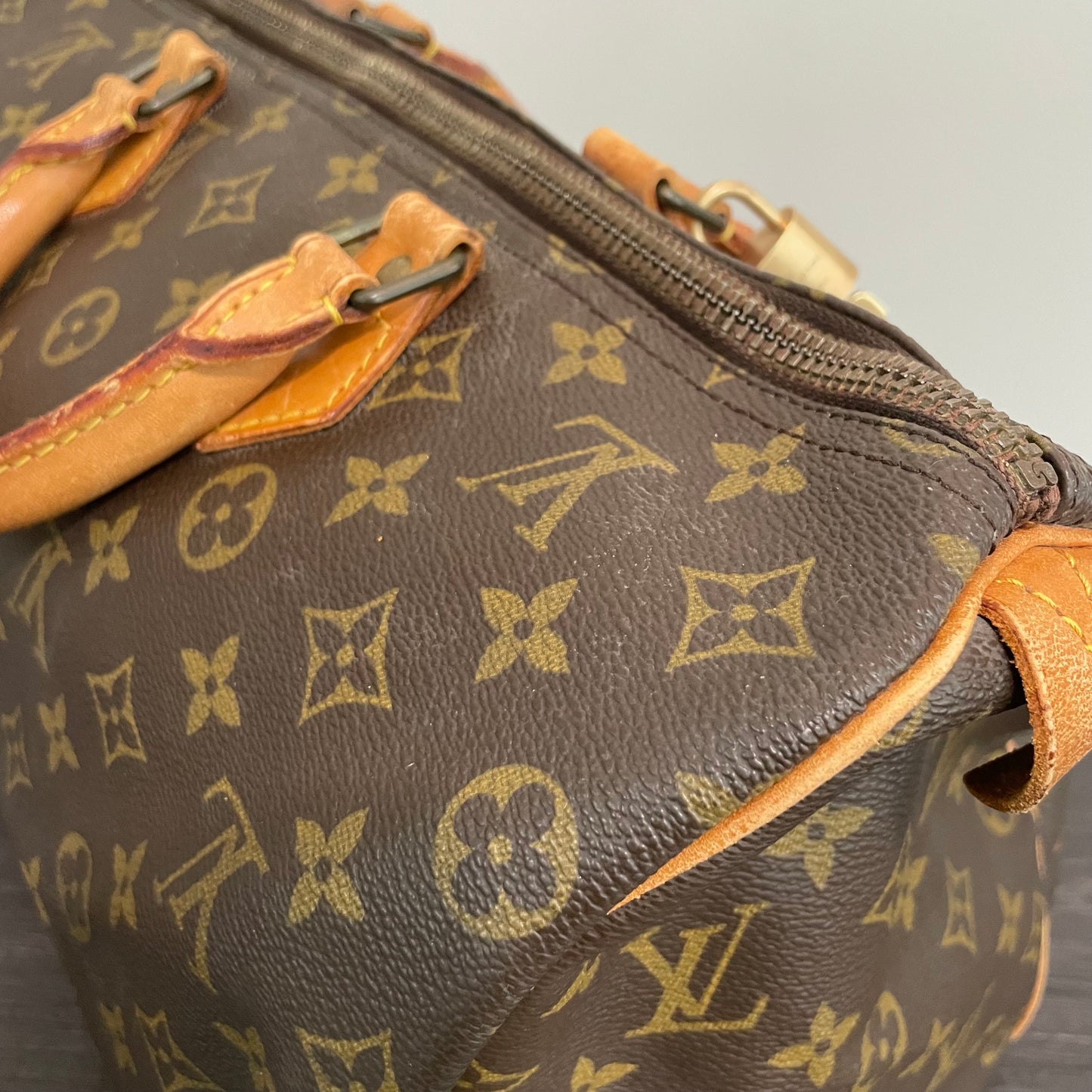 SOLD! Louis Vuitton Monogram Speedy 35 with Lock & Key