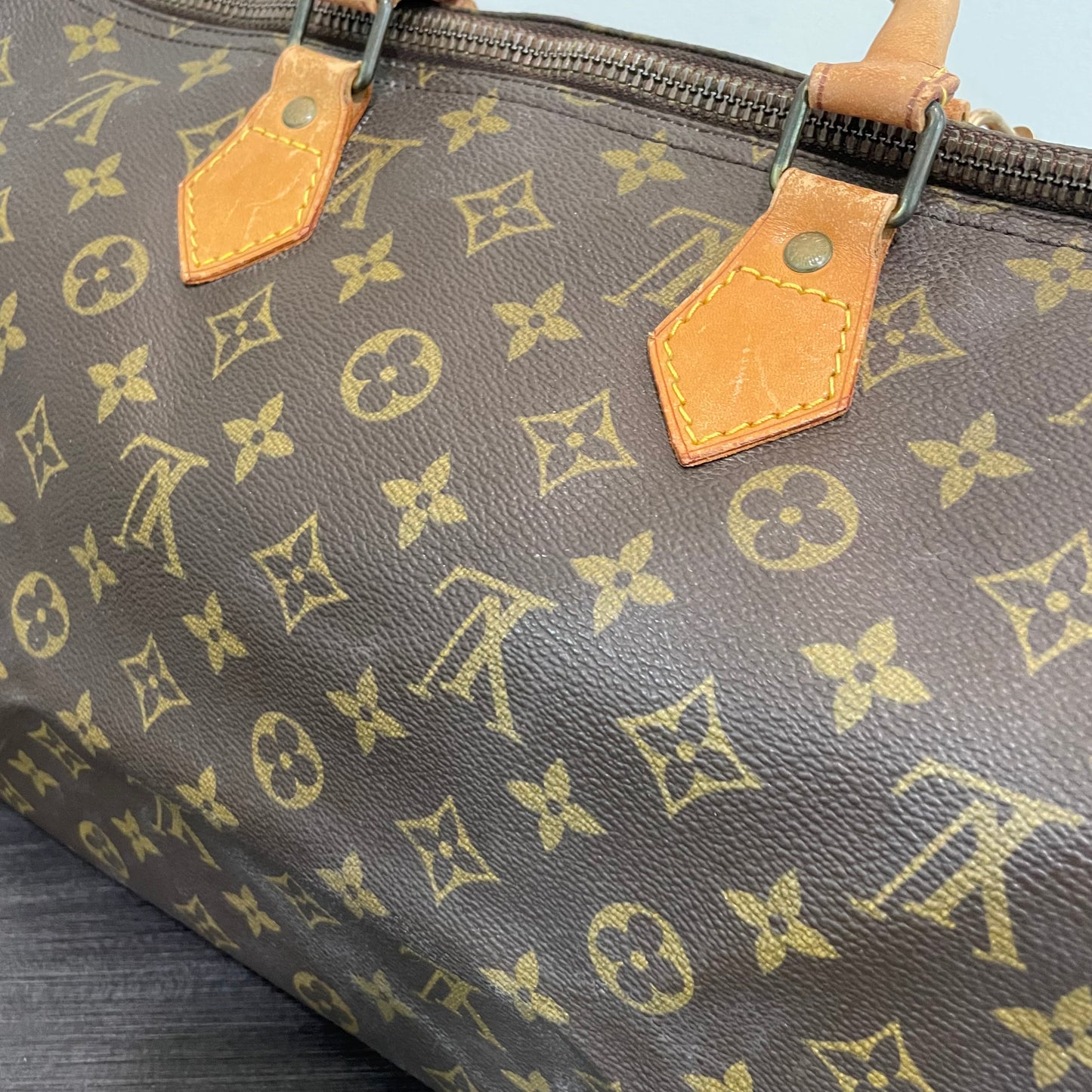 SOLD! Louis Vuitton Monogram Speedy 35 with Lock & Key