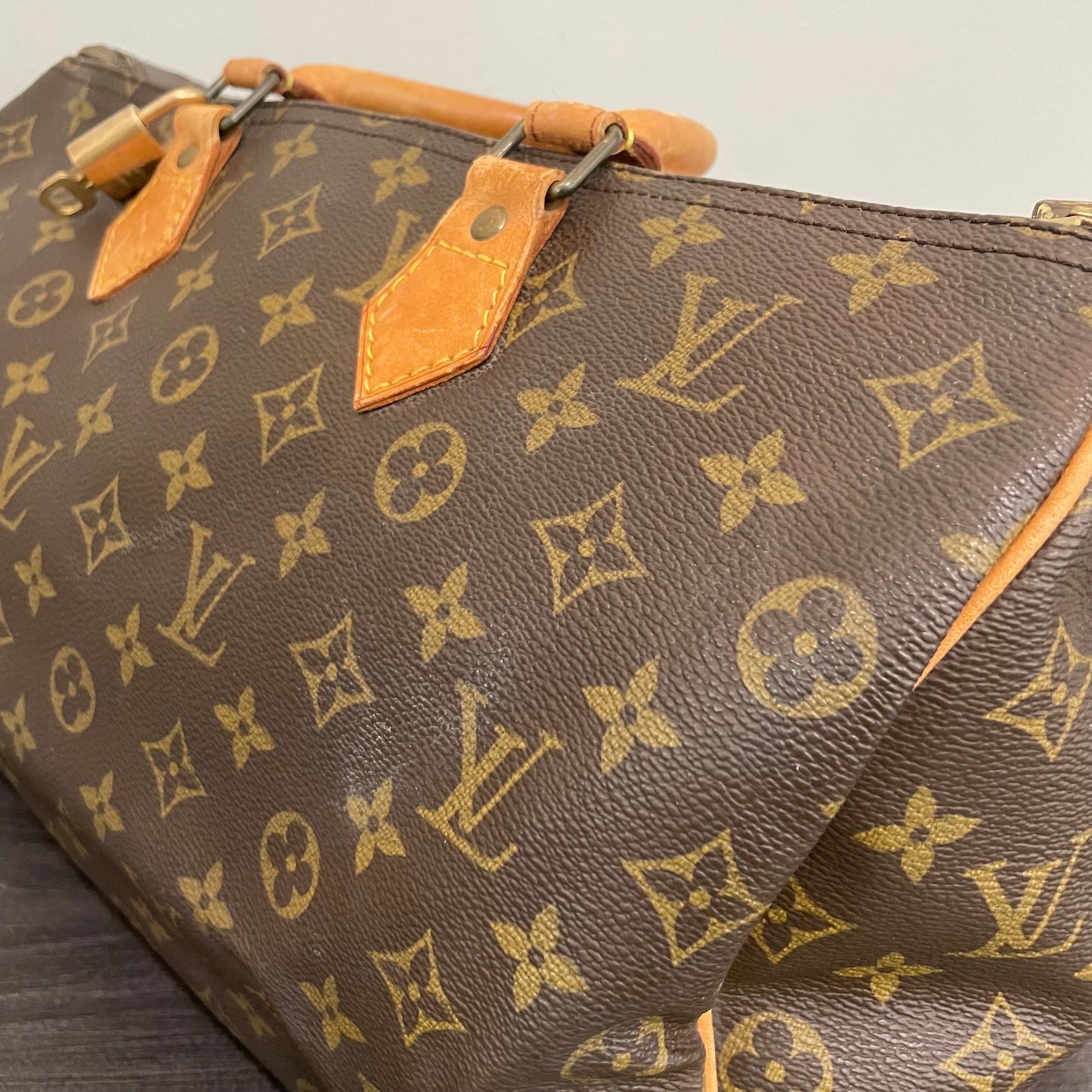 SOLD! Louis Vuitton Monogram Speedy 35 with Lock & Key