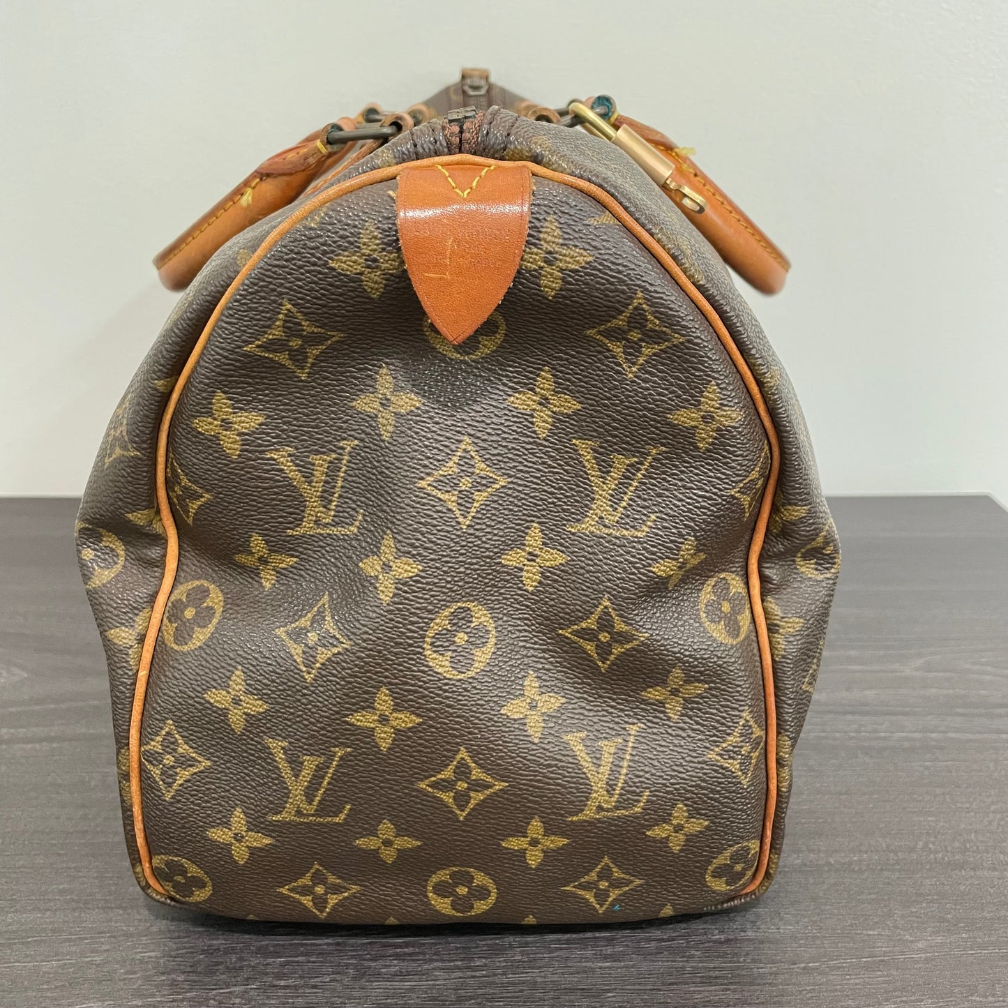SOLD! Louis Vuitton Monogram Speedy 35 with Lock & Key