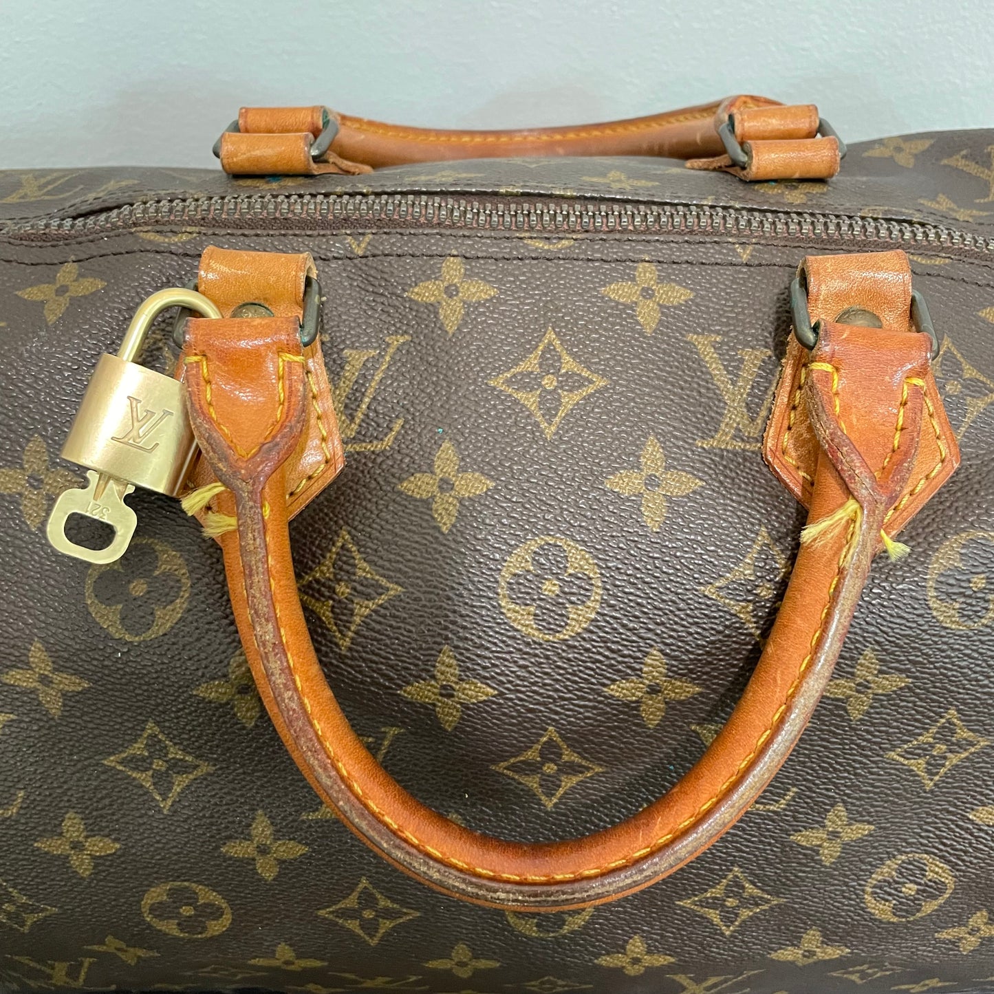 SOLD! Louis Vuitton Monogram Speedy 35 with Lock & Key