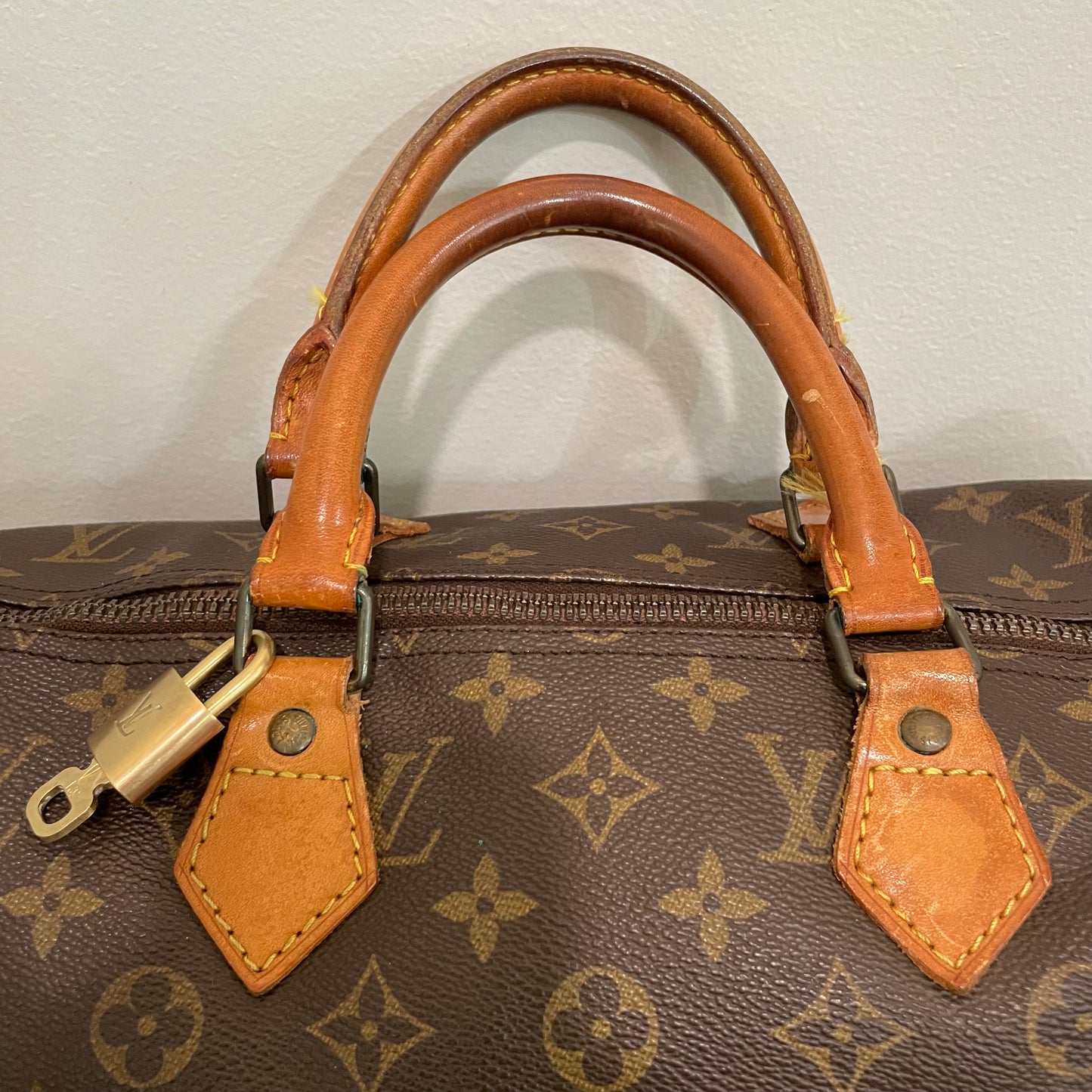 SOLD! Louis Vuitton Monogram Speedy 35 with Lock & Key