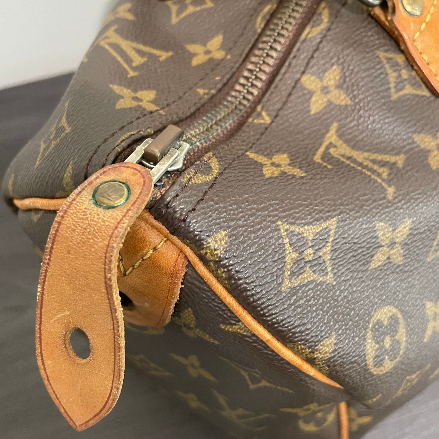 SOLD! Louis Vuitton Monogram Speedy 35 with Lock & Key