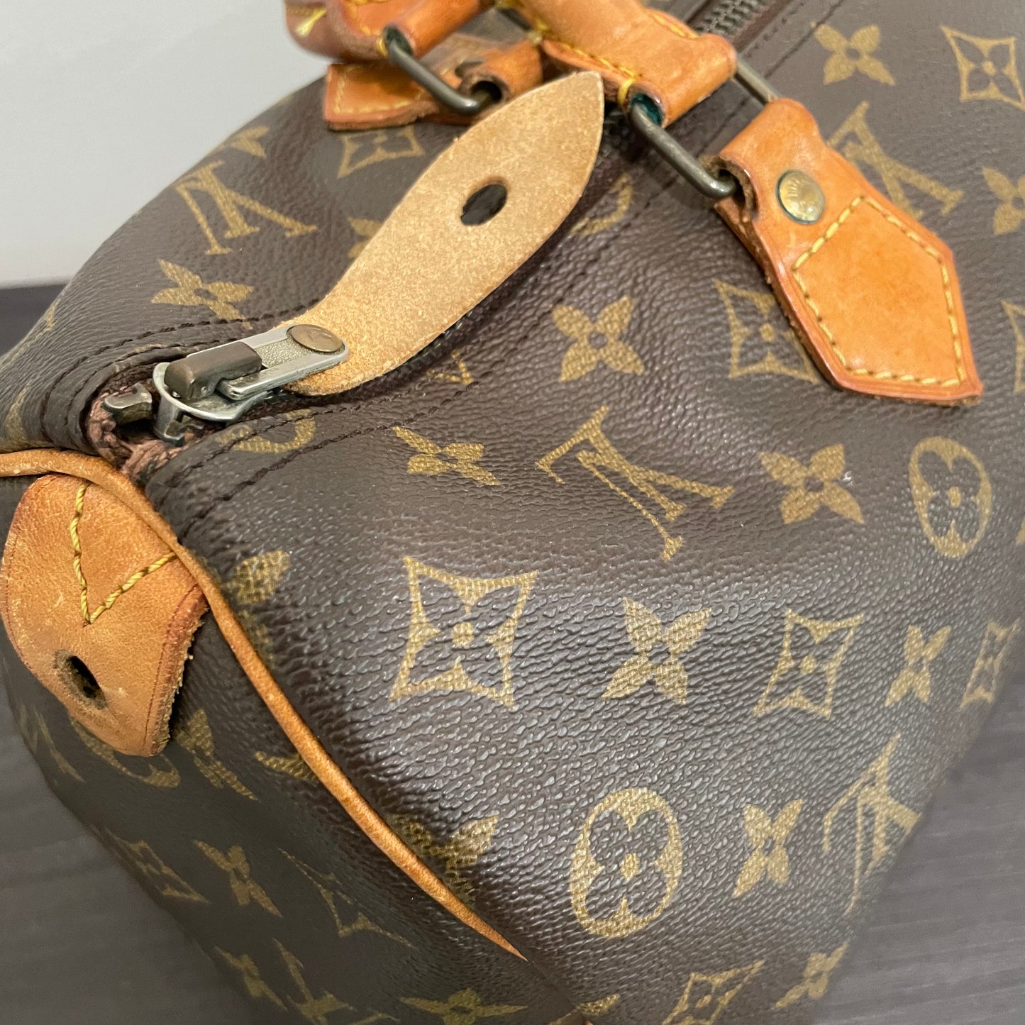 SOLD! Louis Vuitton Monogram Speedy 35 with Lock & Key