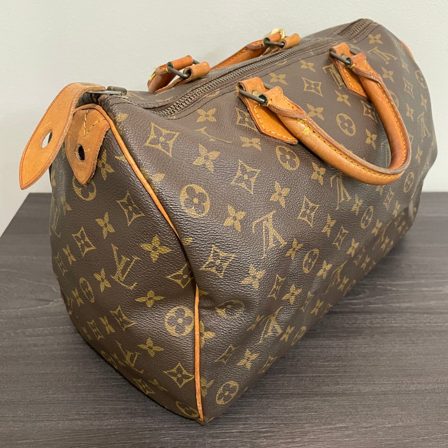 SOLD! Louis Vuitton Monogram Speedy 35 with Lock & Key