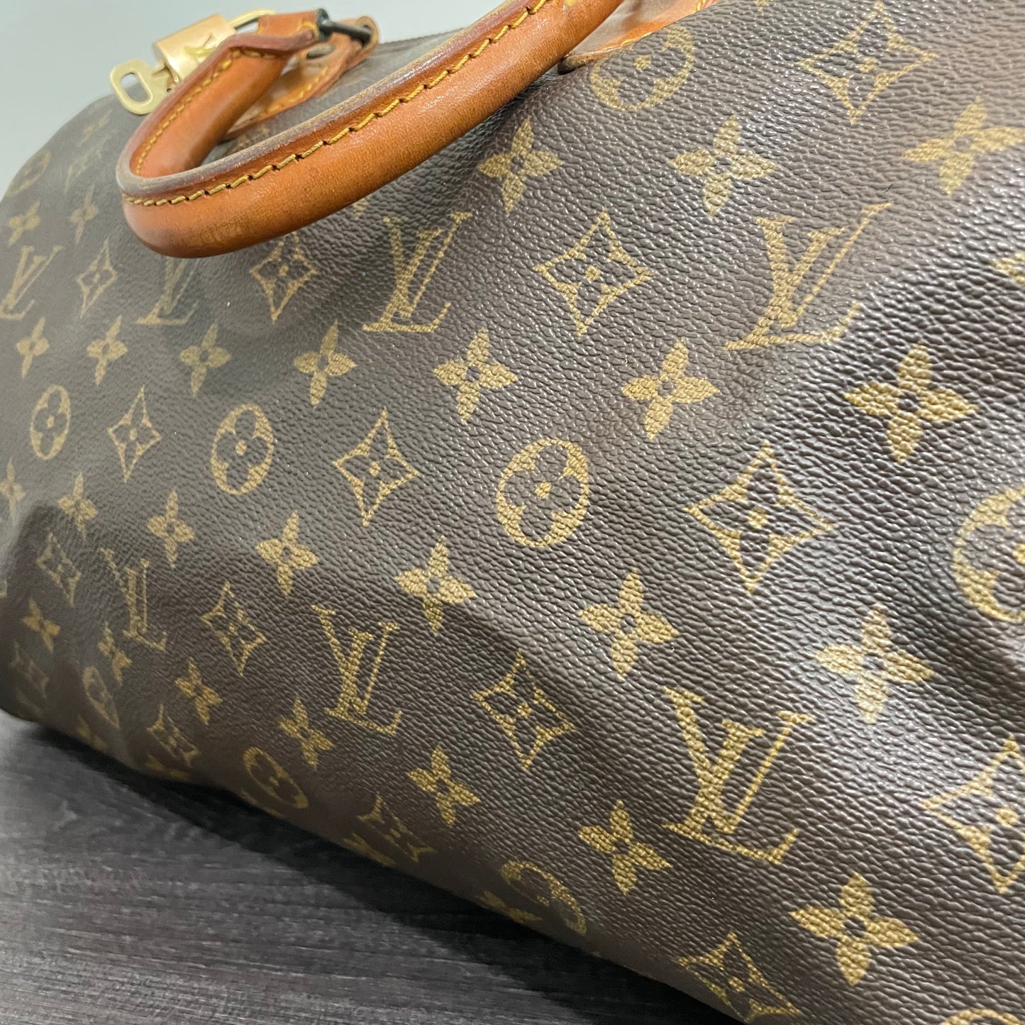 SOLD! Louis Vuitton Monogram Speedy 35 with Lock & Key