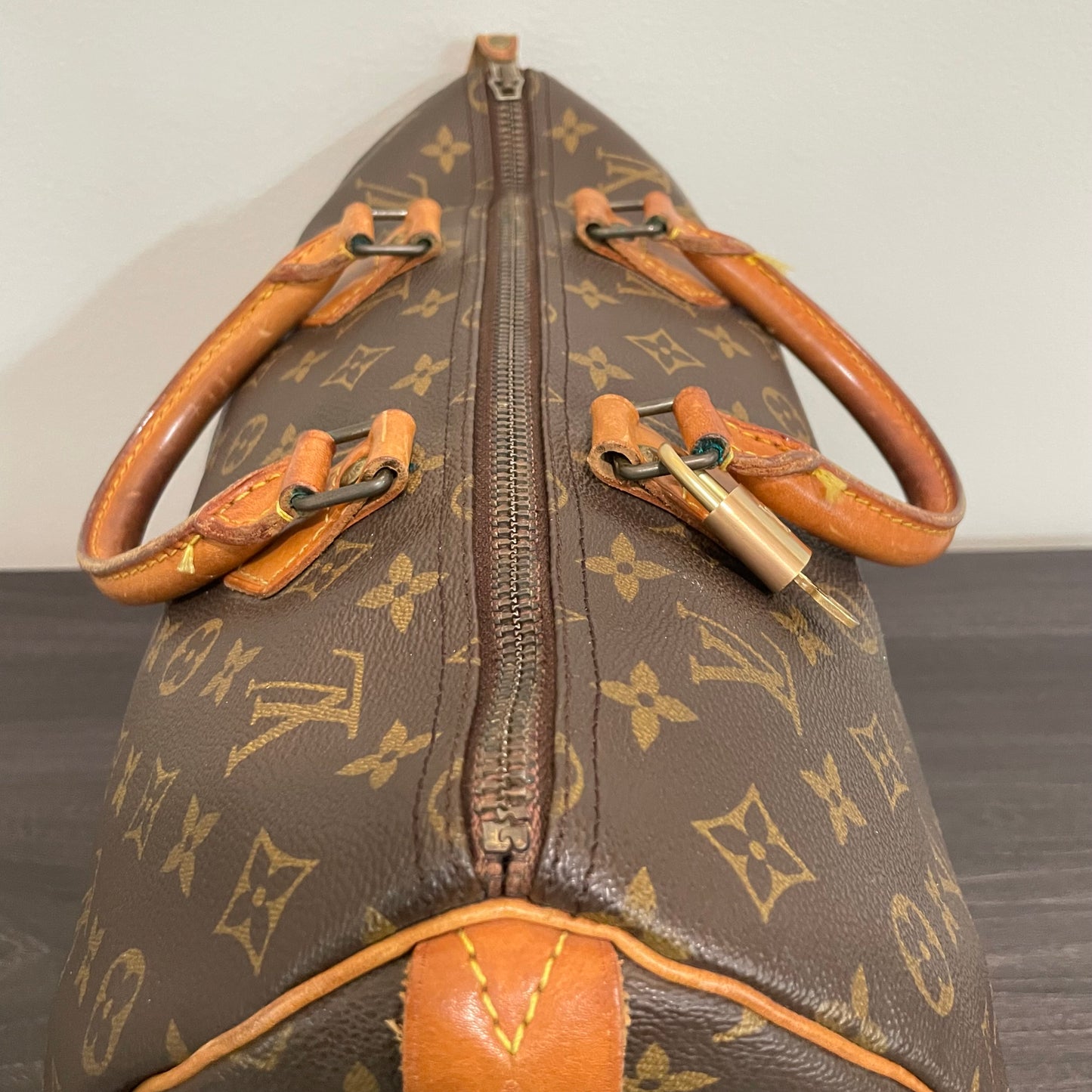 SOLD! Louis Vuitton Monogram Speedy 35 with Lock & Key