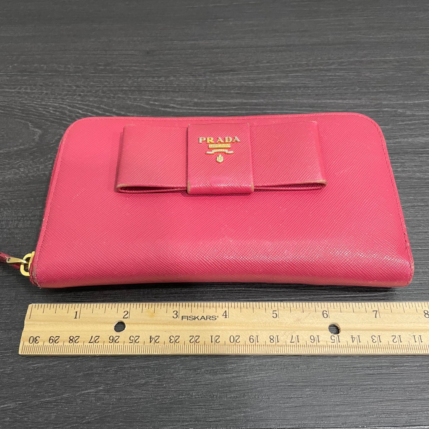 #132 PRADA Pink Leather Zippy Wallet