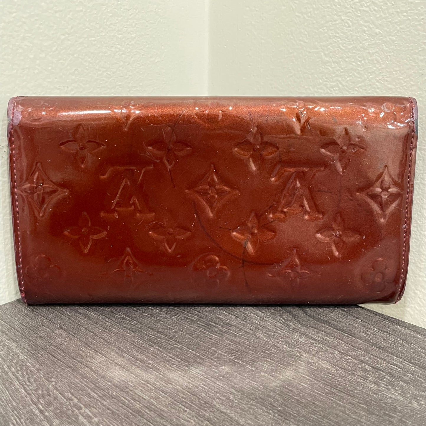 #143 LOUIS VUITTON Monogram Vernis Long Wallet