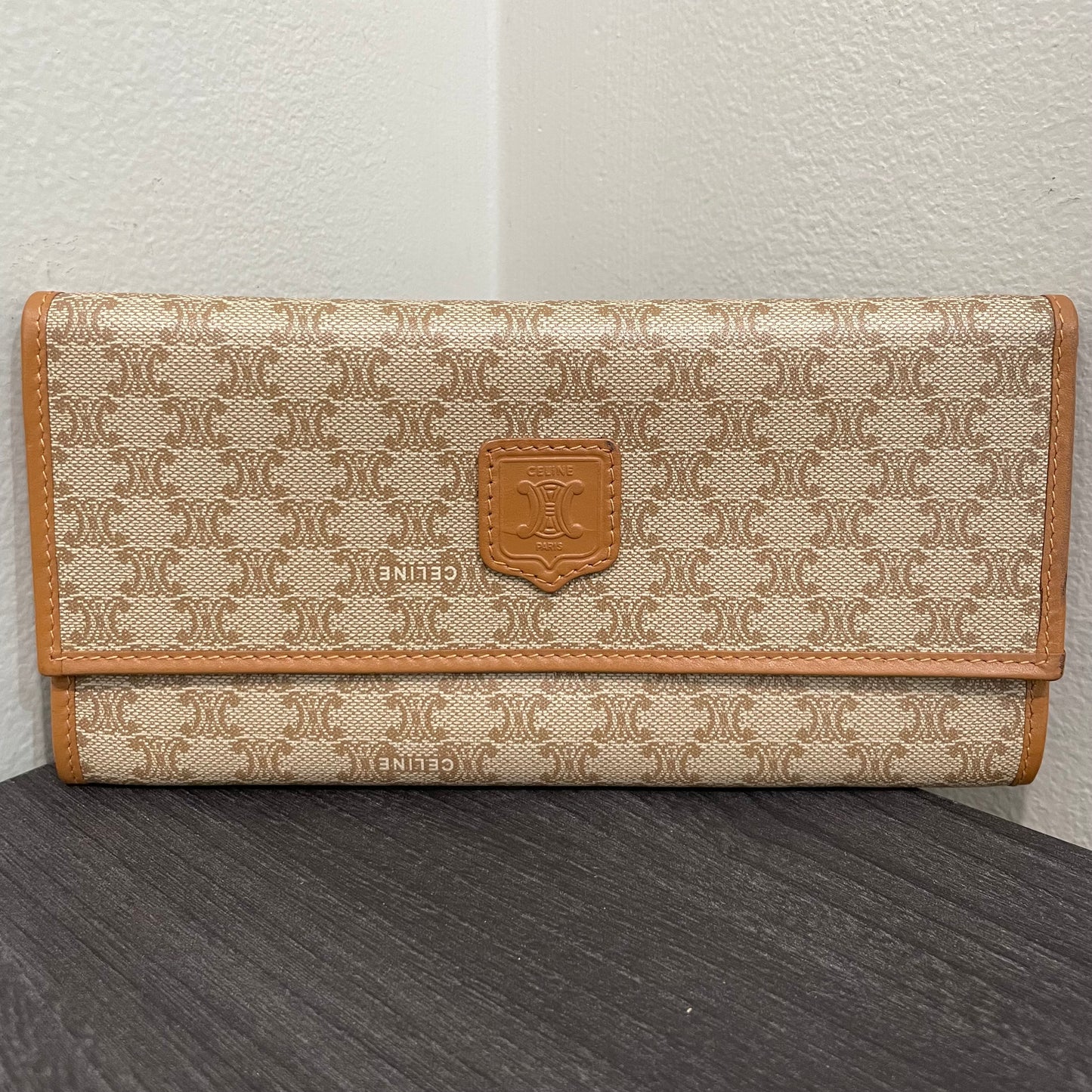#149 CELINE Brown Long Wallet