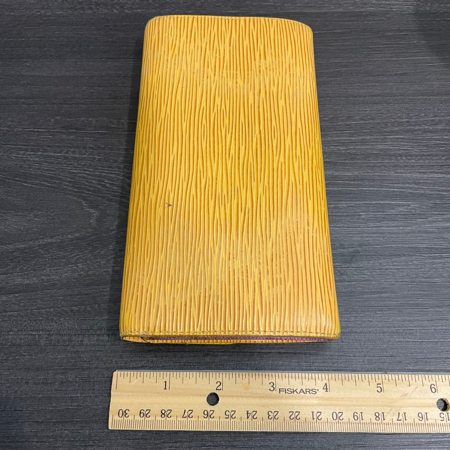 #169 LOUIS VUITTON Yellow Epi Leather Long Wallet