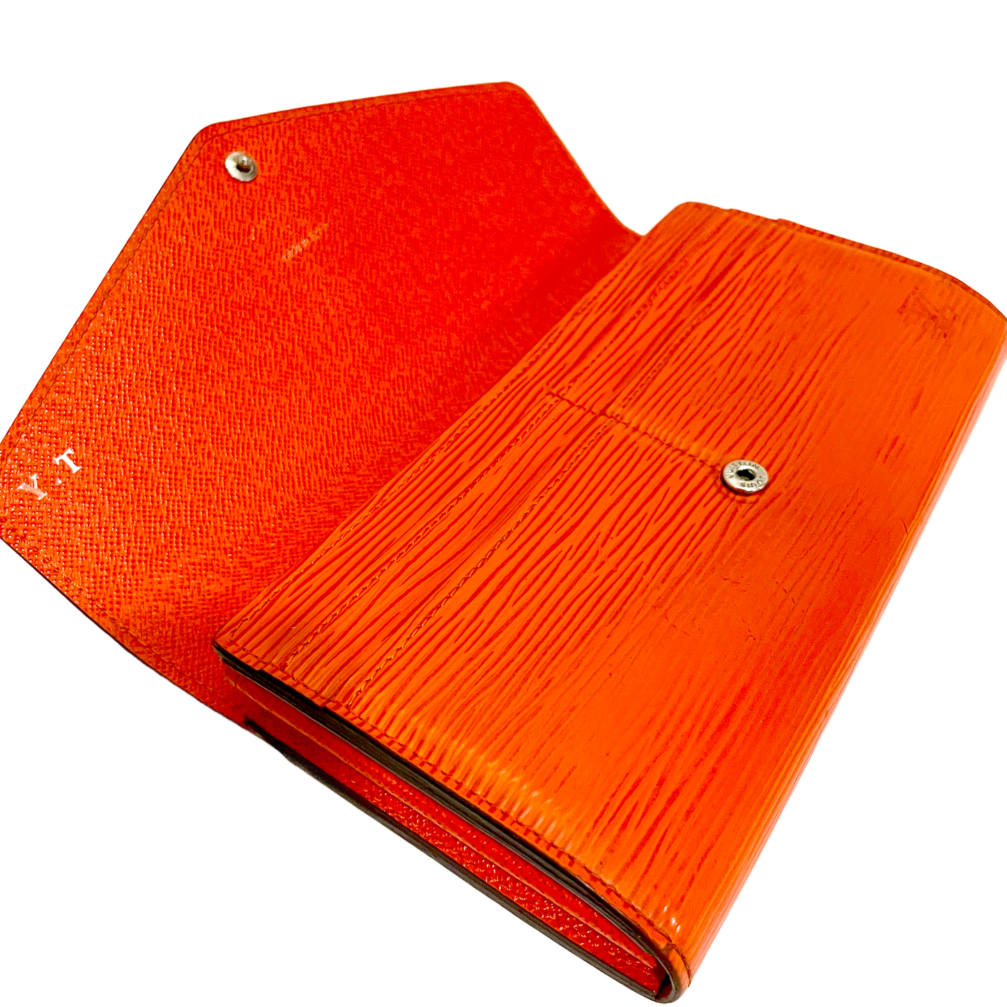 Louis Vuitton Orange Epi Leather Wallet