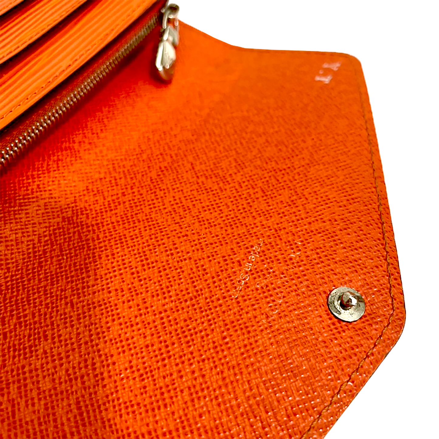 Louis Vuitton Orange Epi Leather Wallet