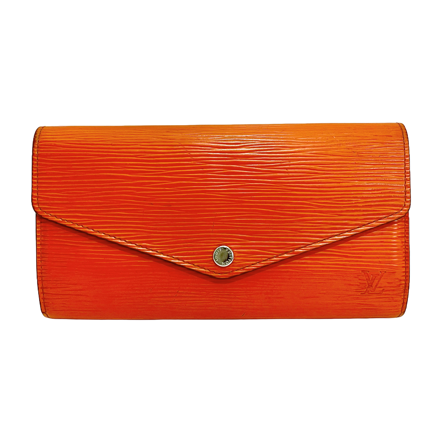 Louis Vuitton Orange Epi Leather Wallet